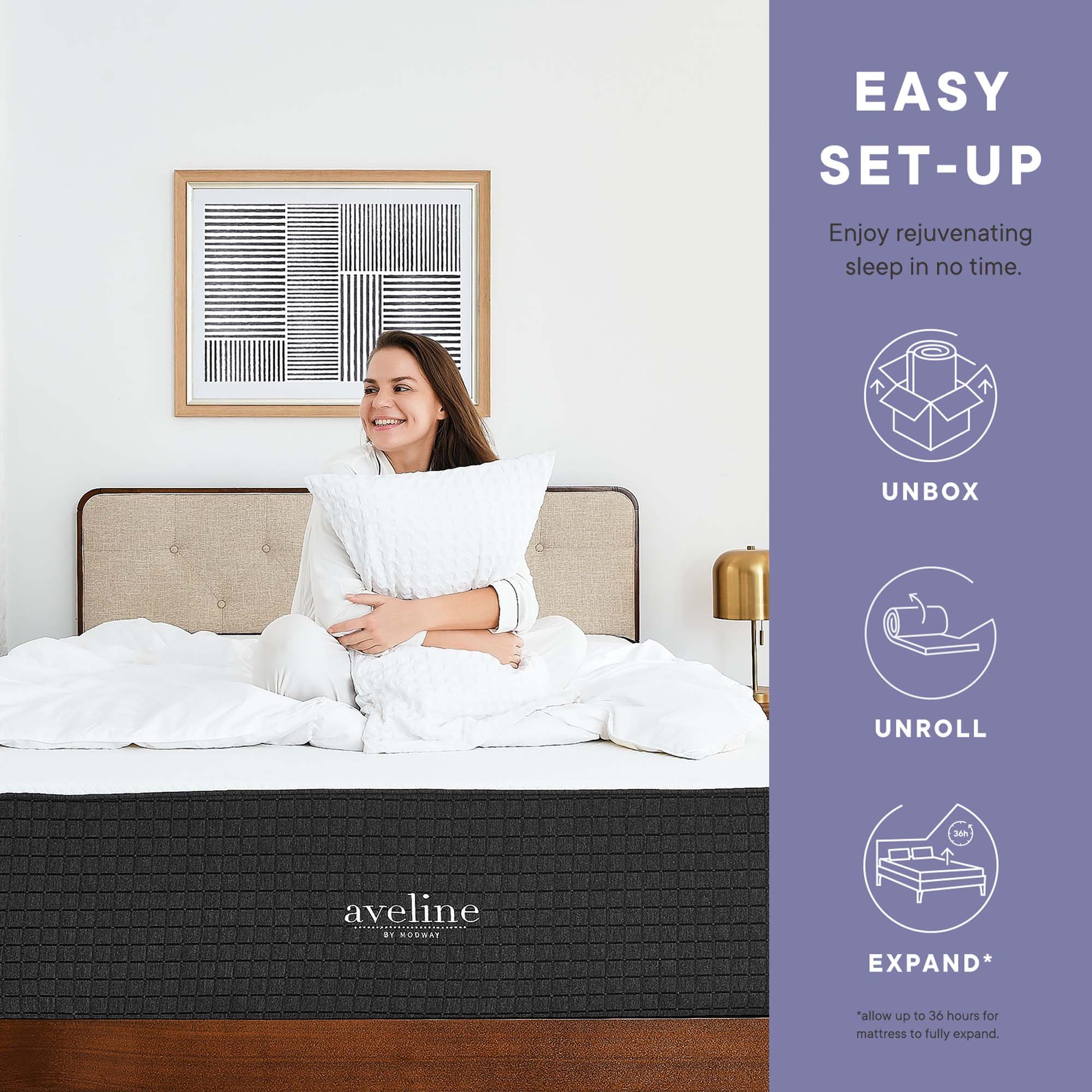 Aveline 8" Gel-Infused Memory Foam Mattress by Modway