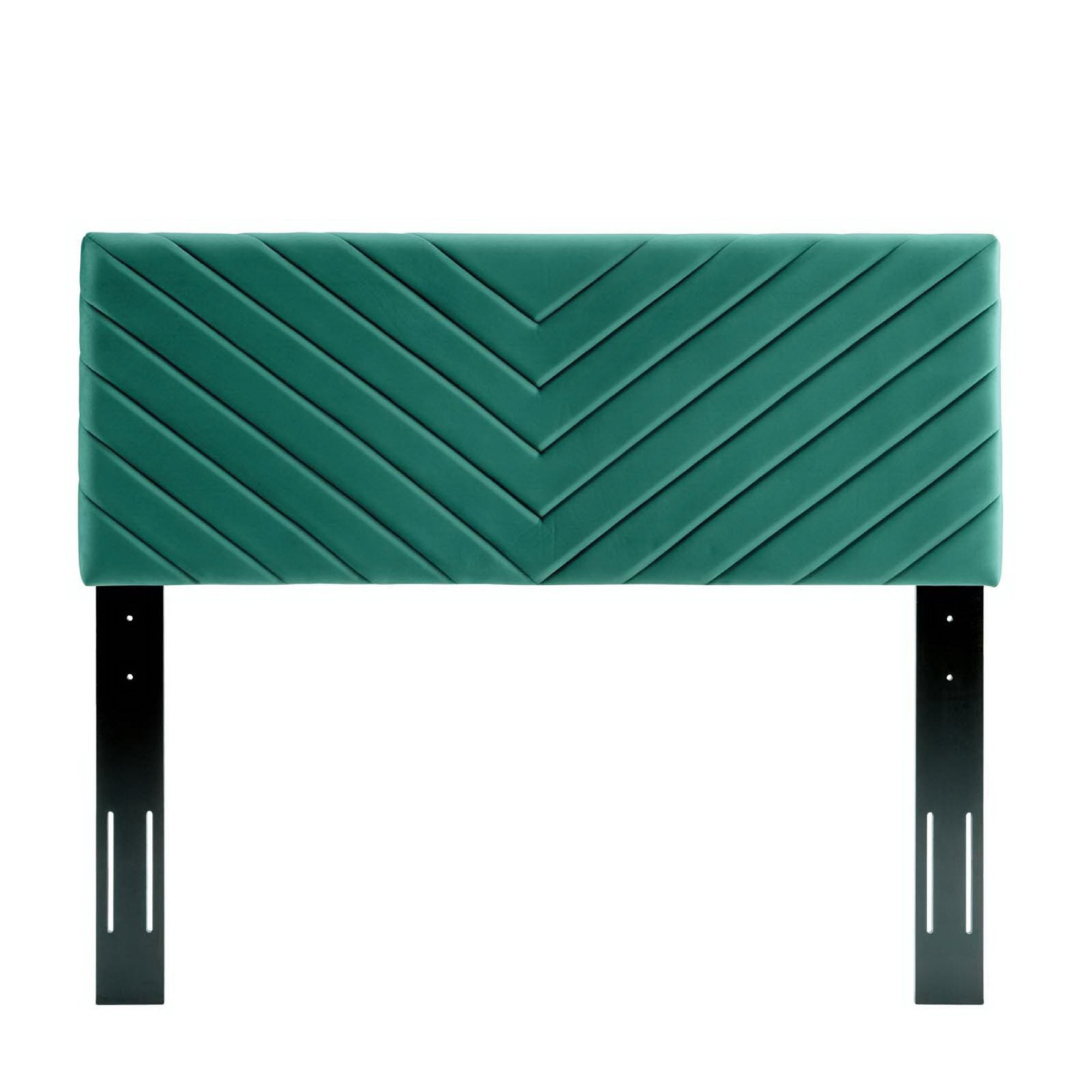 Alyson Angular Channel Tufted Performance Velvet Twin Headboard by Modway