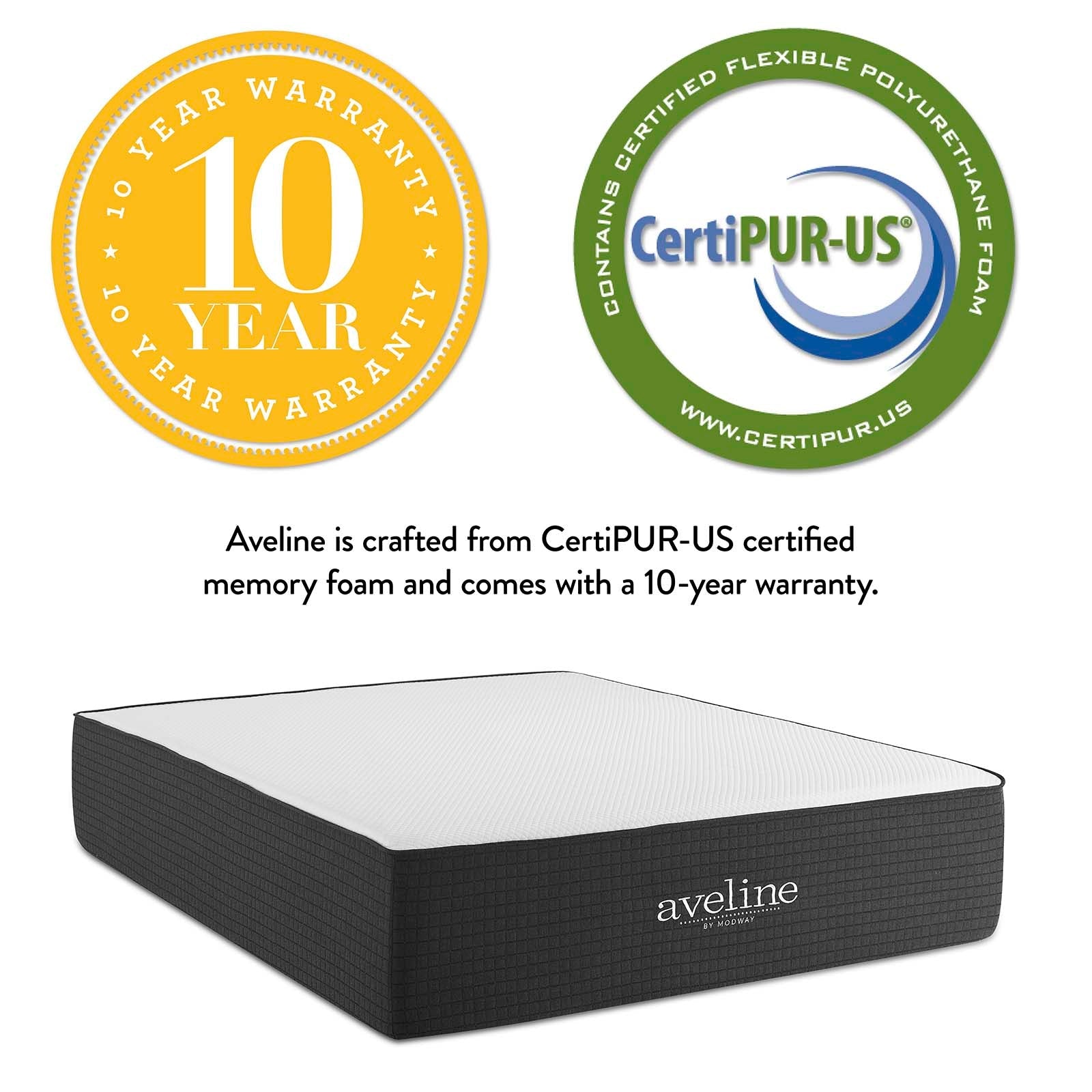 Aveline 16" Memory Foam Queen Mattress by Modway