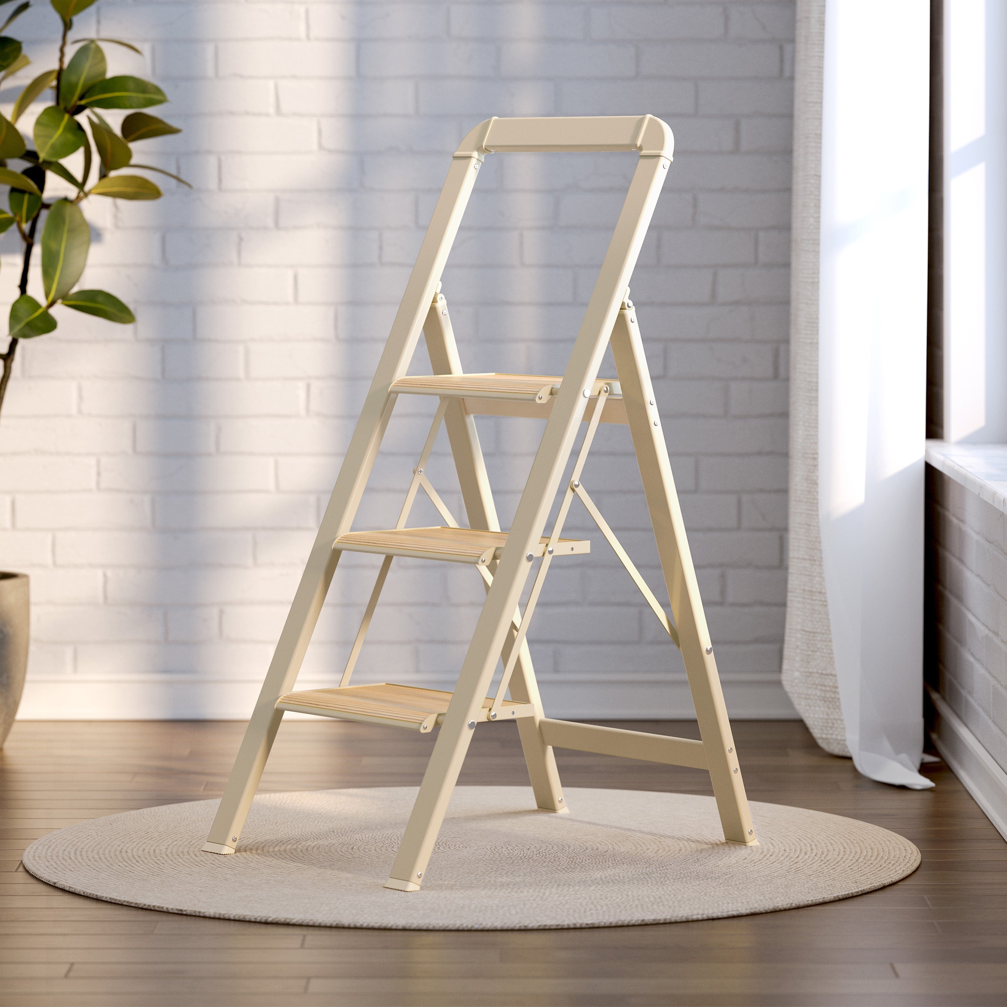 3 Step Ladder Folding Step Stool for Adults