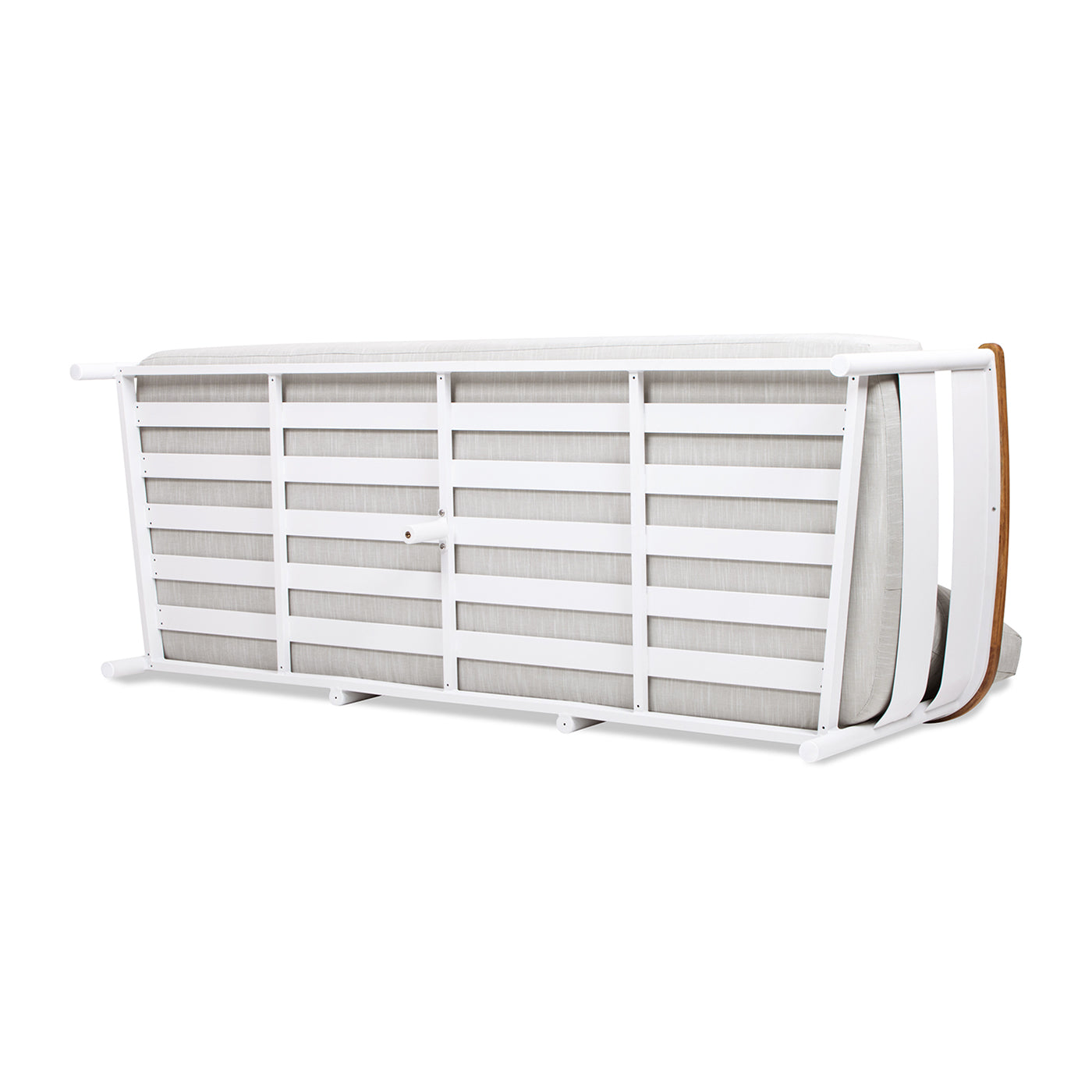 Rhodes 2pc Teak & Aluminum Outdoor Sofa and Coffee Table Set