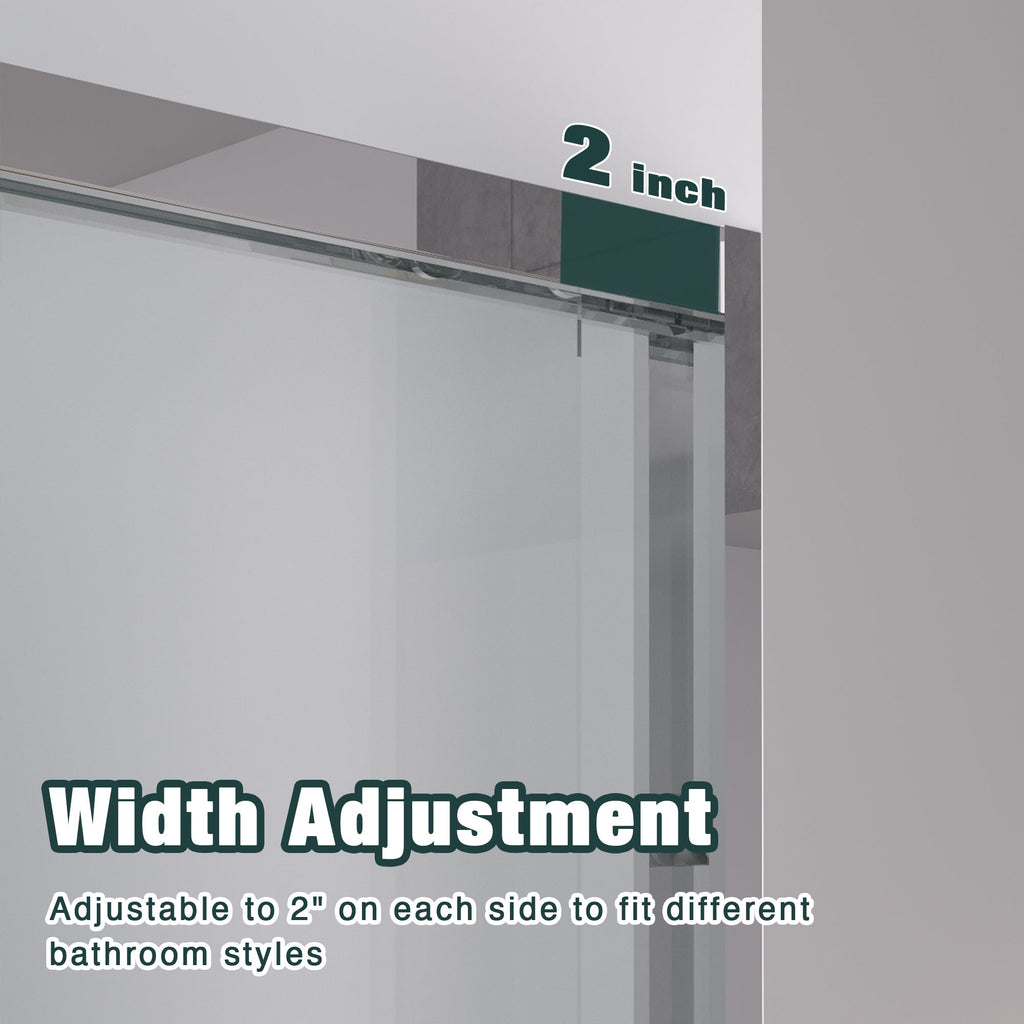 Premium Aluminum Frame Double Sliding Shower Door