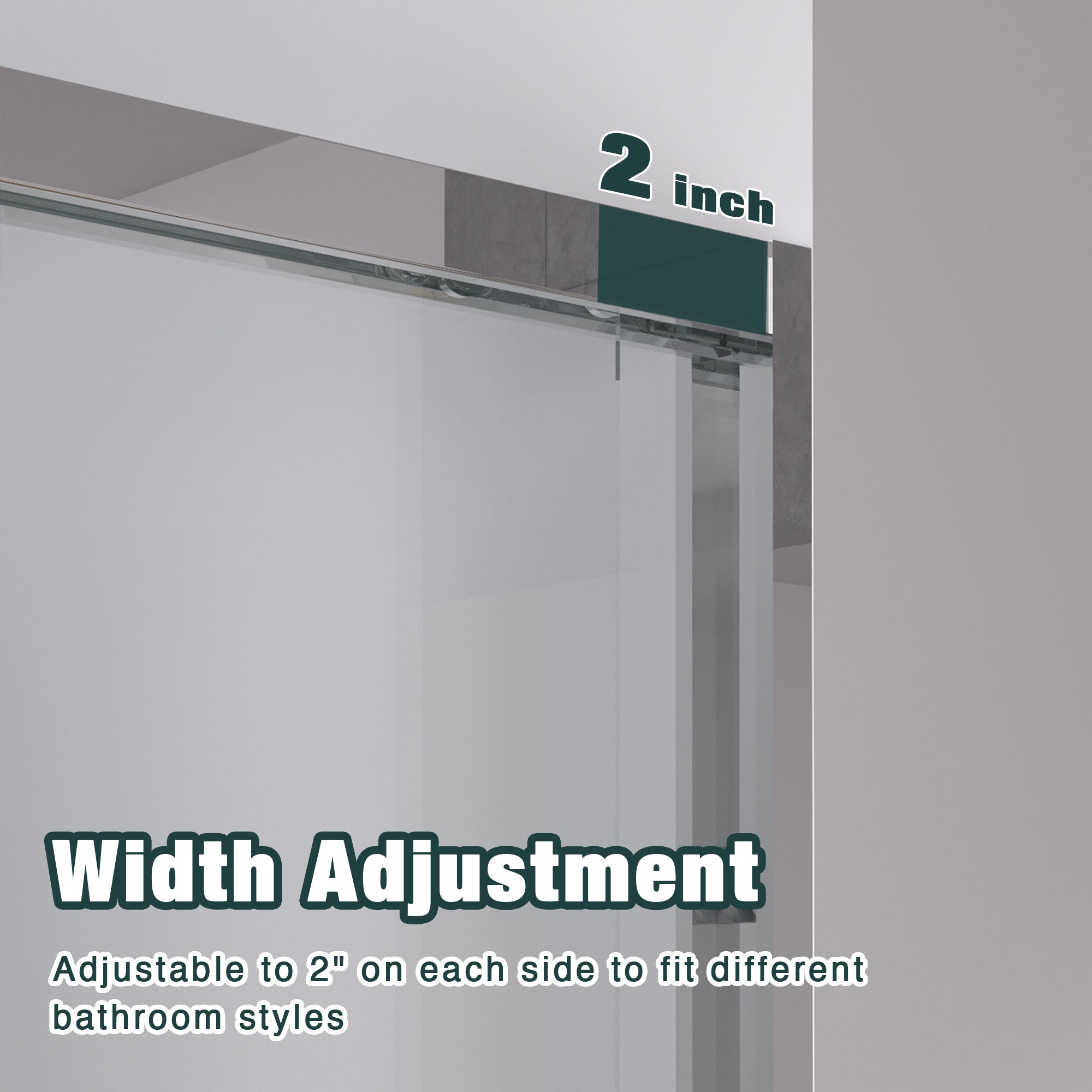 Premium Aluminum Frame Double Sliding Shower Door