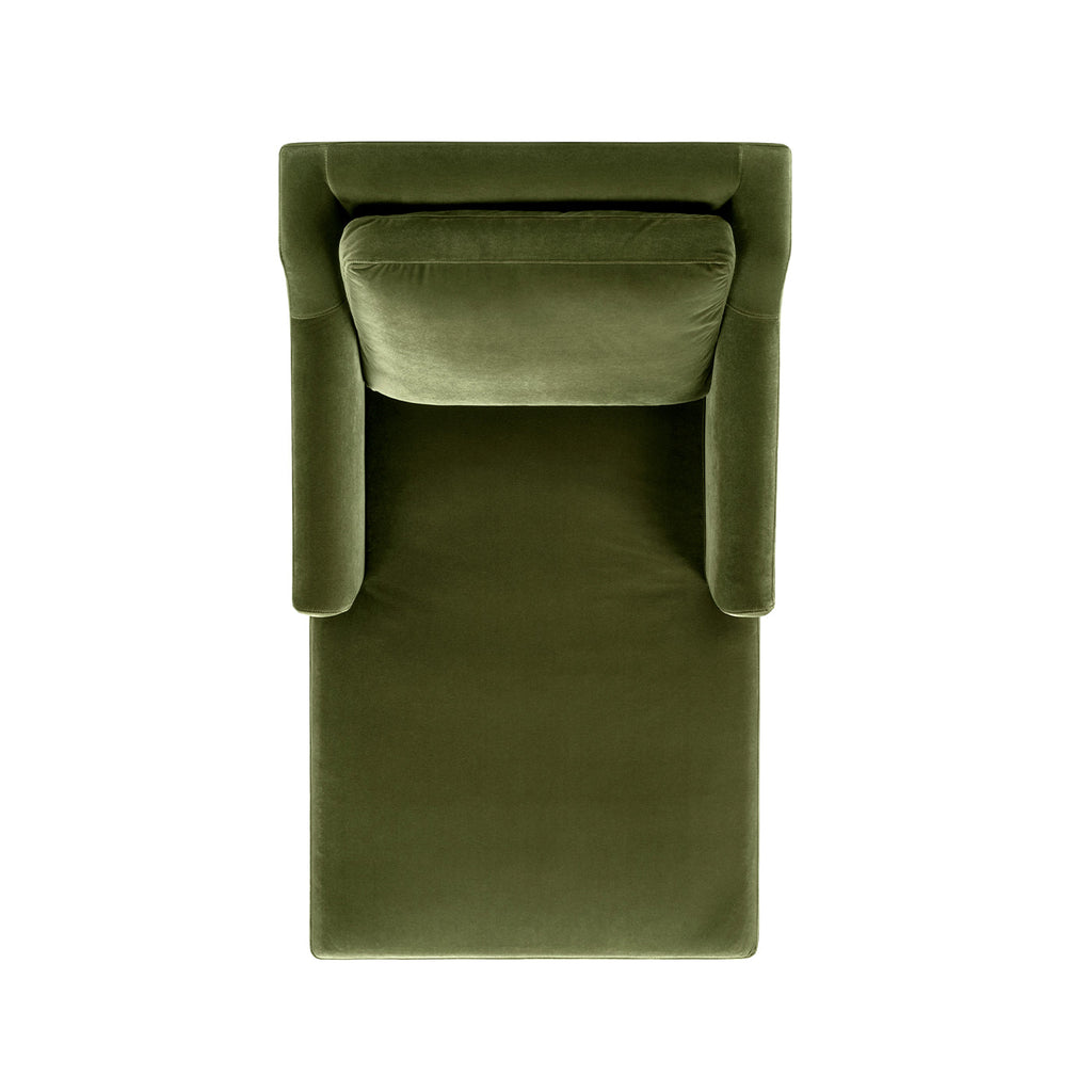 Josephine 60" Upholstered Chaise Lounge in Olive