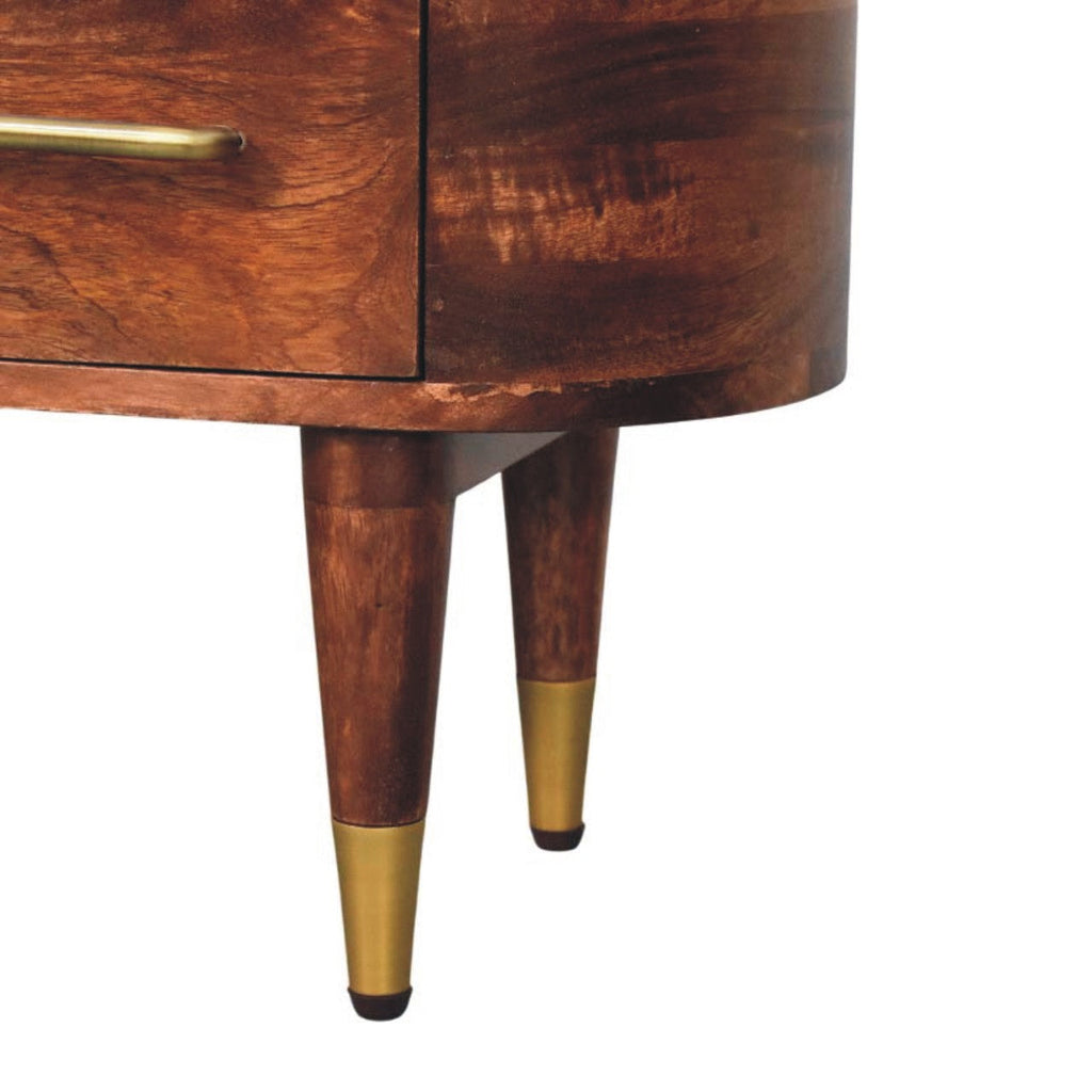 Solid Wood Two-Drawer Open-Slot Media Unit