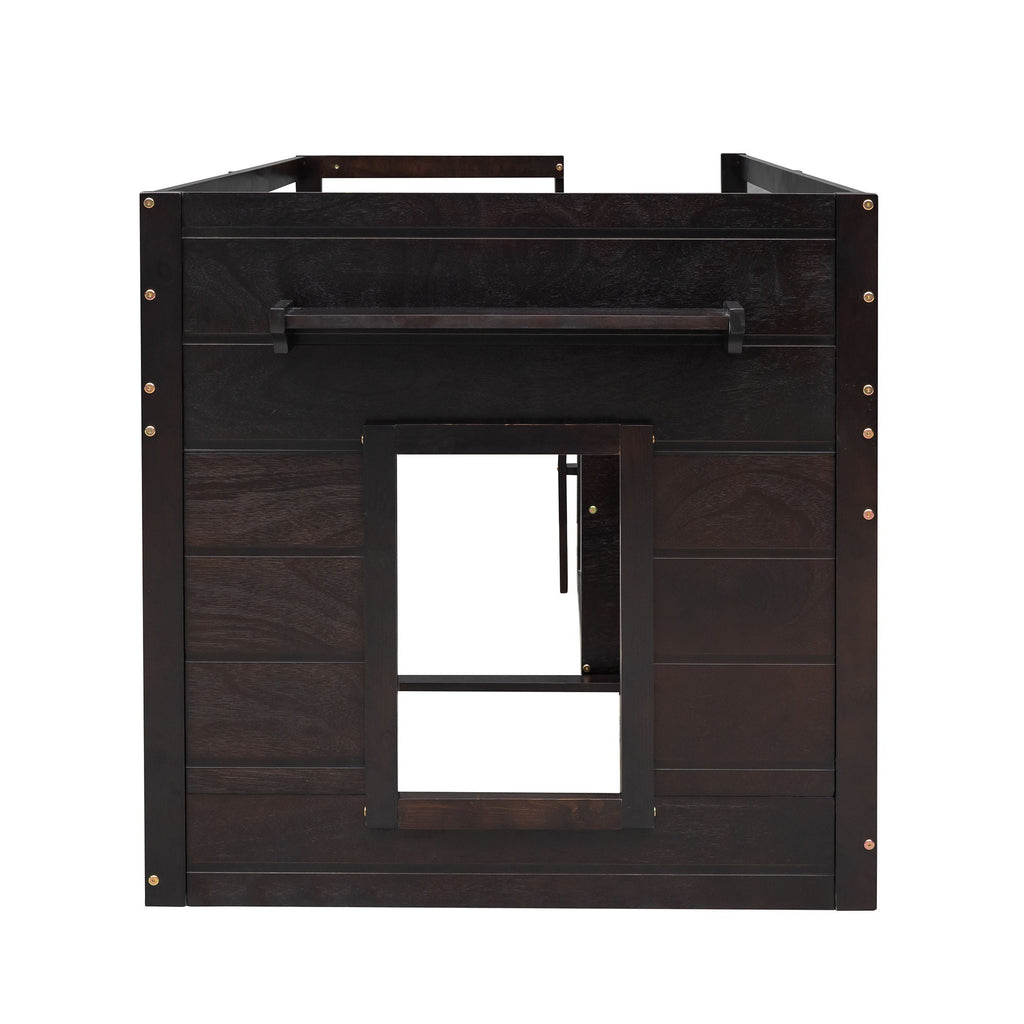 Loft Bed With Cabinet And Shelf