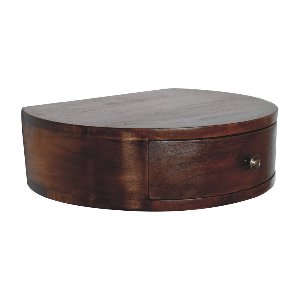 Solid Wood Lunar 1-Drawer Floating Nightstand