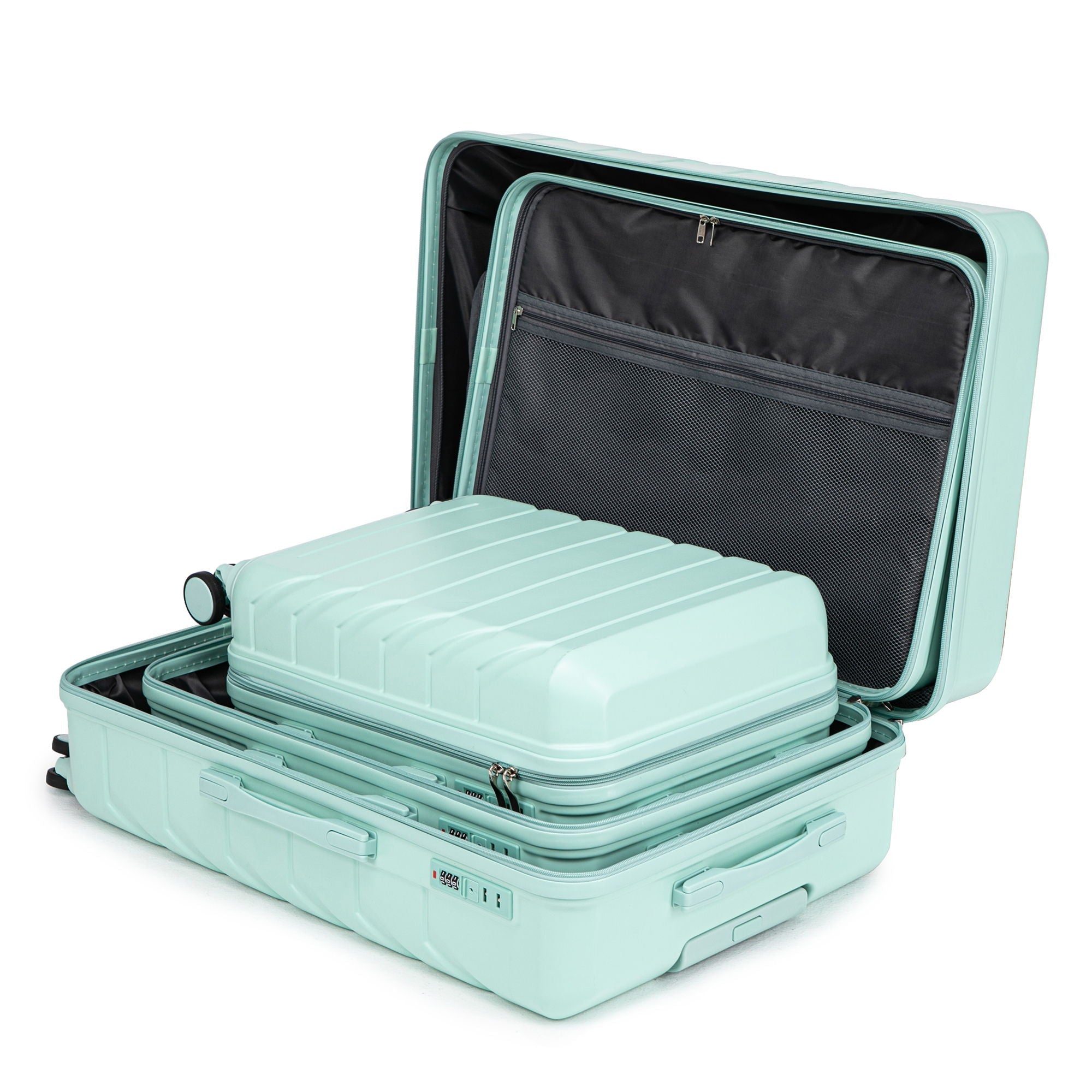 3 Pieces Set 20" / 24" / 28" Spinner Wheel Luggage With Combination Lock