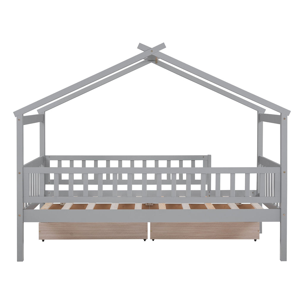 House Bed With 2 Drawers