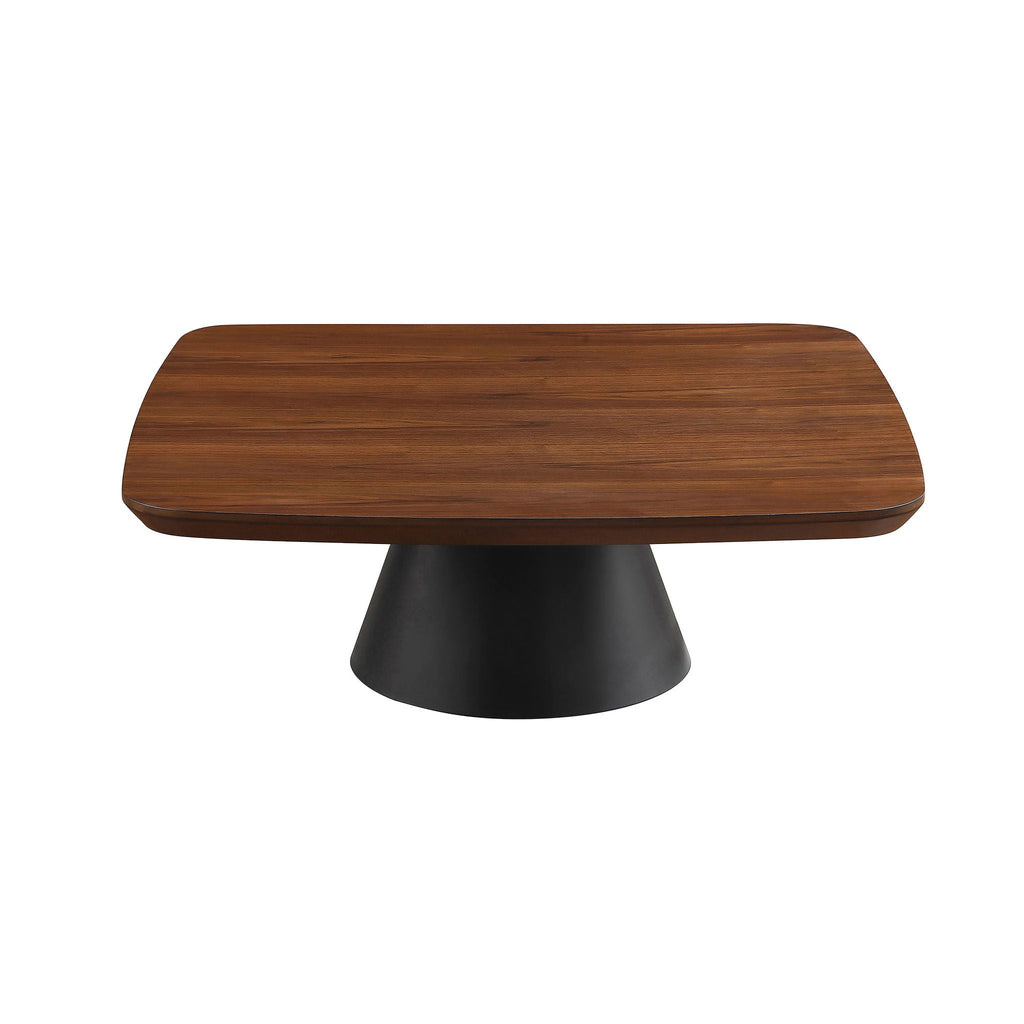 Duncan - 2 Piece Coffee Table Set With Sculpted Bases - Walnut
