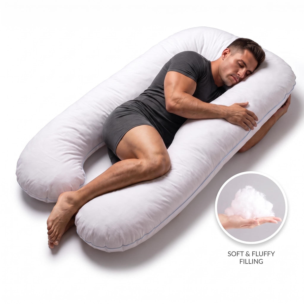 U-Shape Pregnancy Body Pillow, 100% Premium