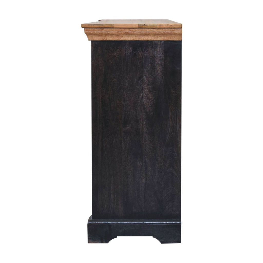 Solid Wood Regal Rustic Sideboard - 6 Compartments