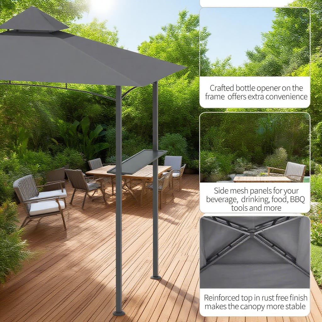8' x 5' Grill Gazebo Outdoor BBQ Canopy