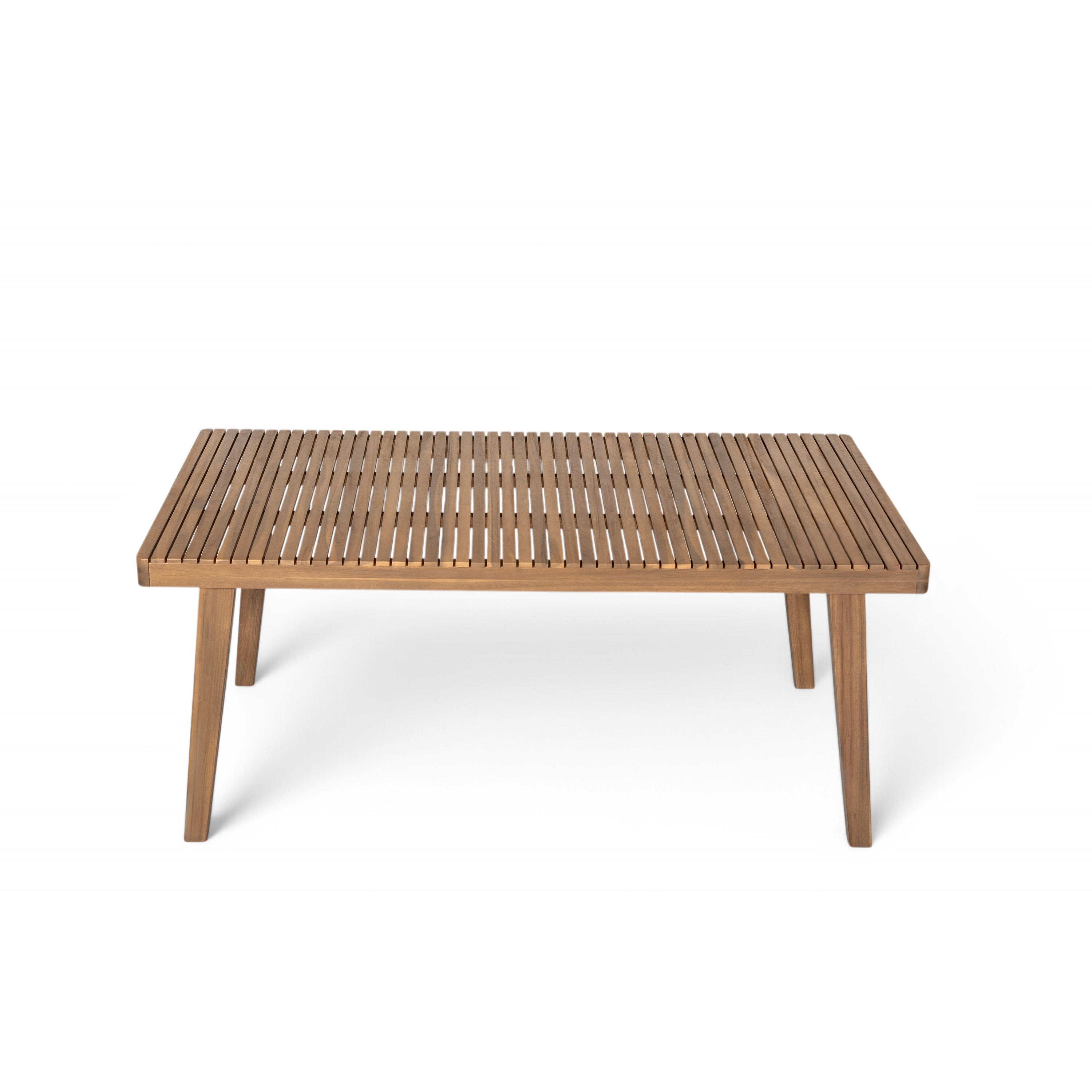7-Piece Outdoor Patio Dining Set, 69" Acacia Wood Rectangular Table & 6 Chairs