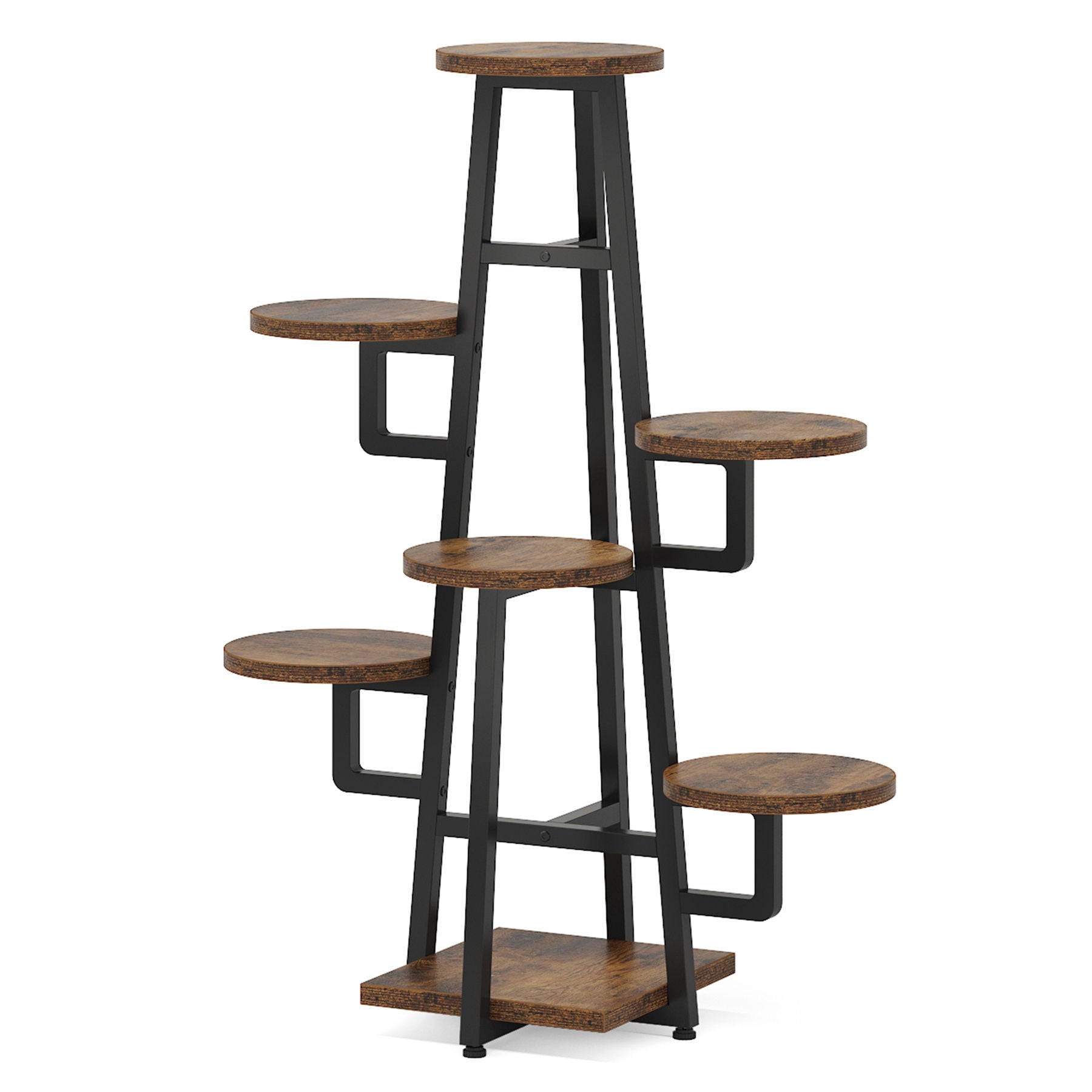 7 Tier Corner Plant Shelf With High Low Design For Living Room