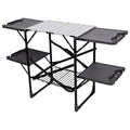 Folding Camping Kitchen Table - Portable Outdoor Cooking Station
