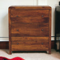 Solid Wood Aspen Chest, 3-Drawers, Chestnut