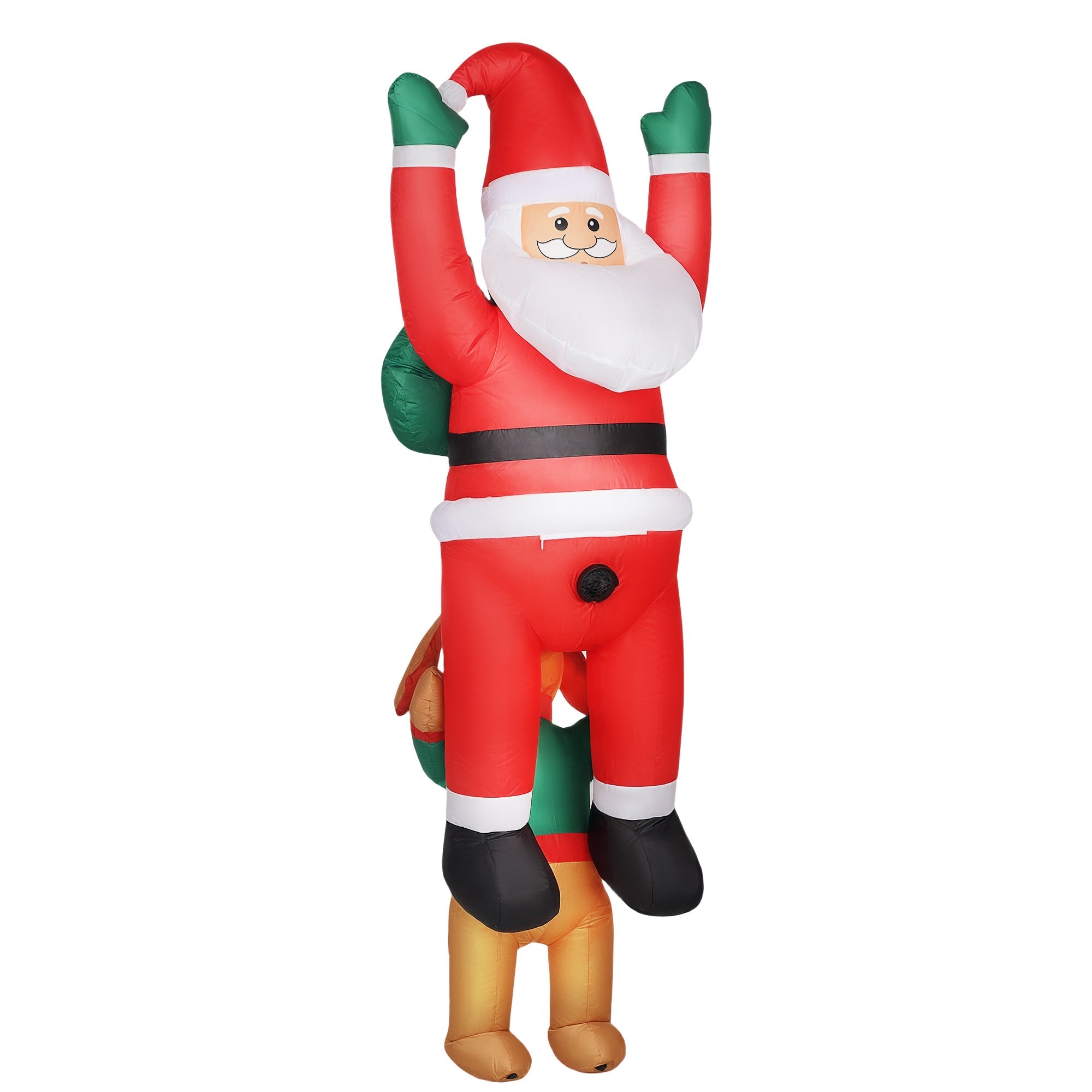 7FT Christmas Blow Up Decoration - Inflatable Santa with Dog