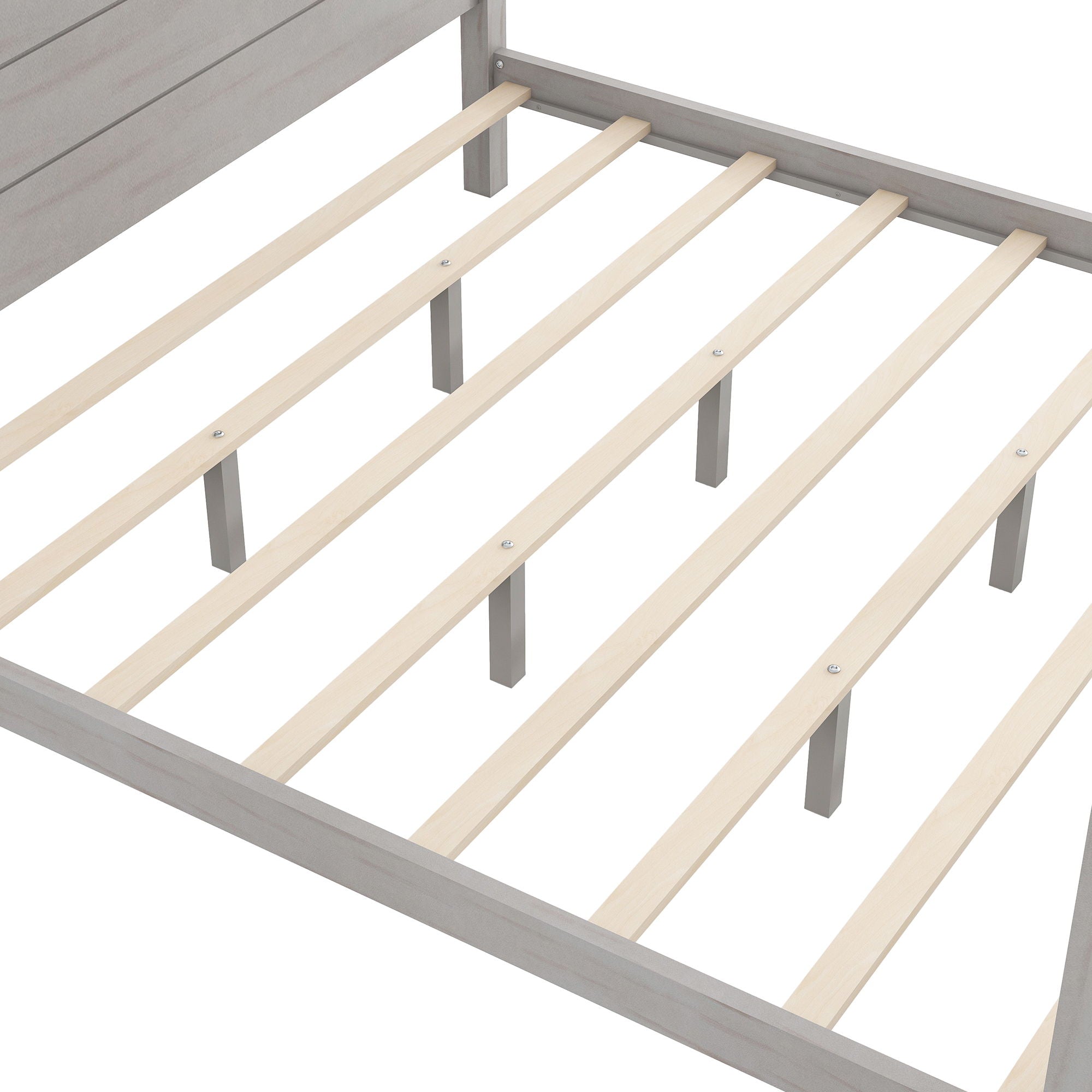 anopy Platform Bed With Headboard And Support Legs