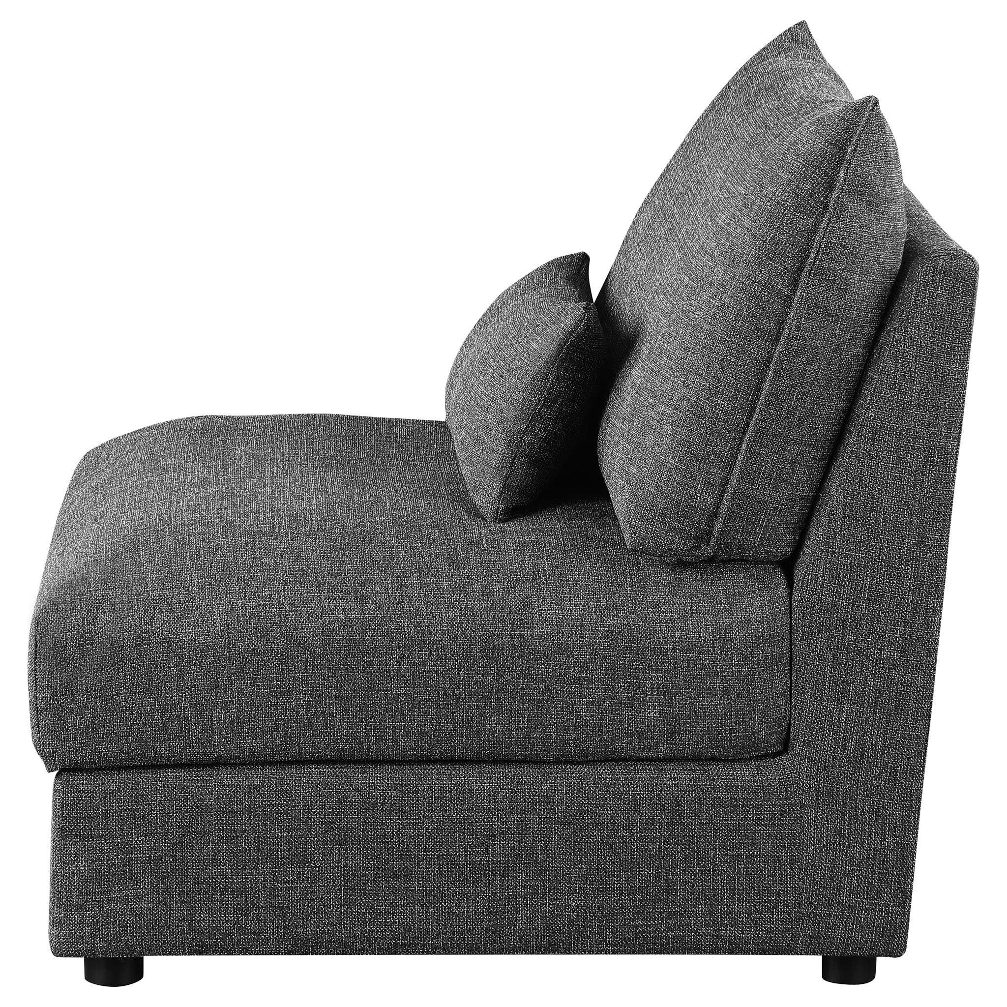 Wakefield - Upholstered Armless Slipper Chair - Black