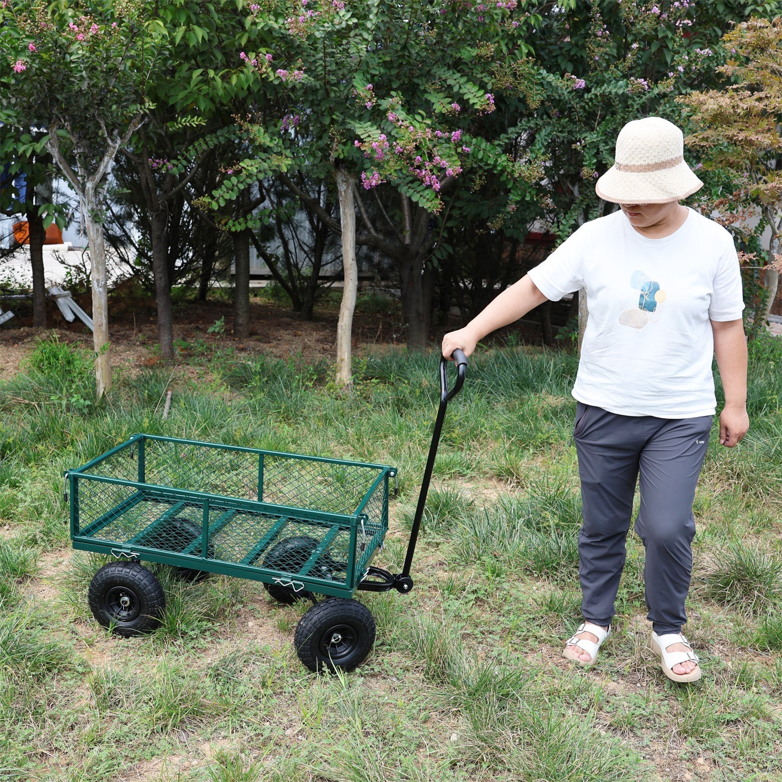 Wagon Cart Garden Cart Trucks in Green