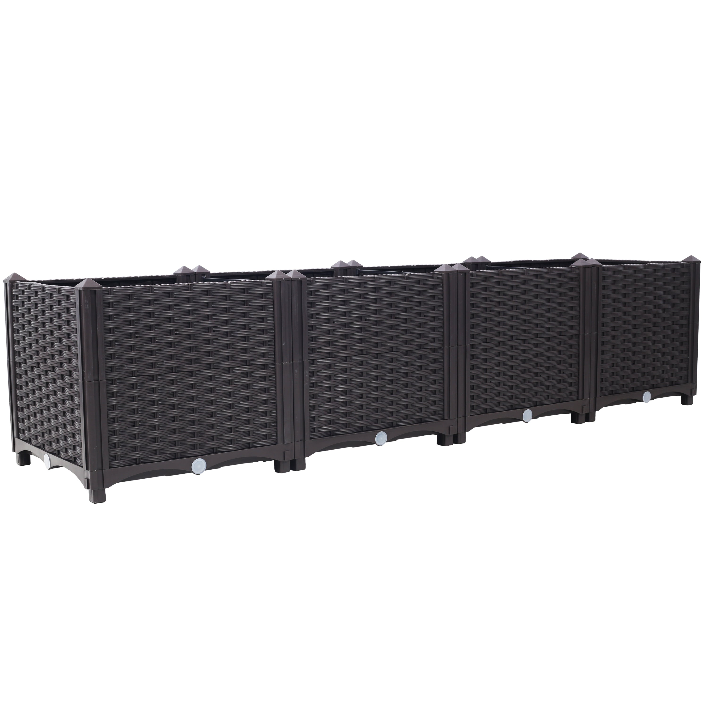 Deep Raised Garden Bed Plastic Planter Boxes