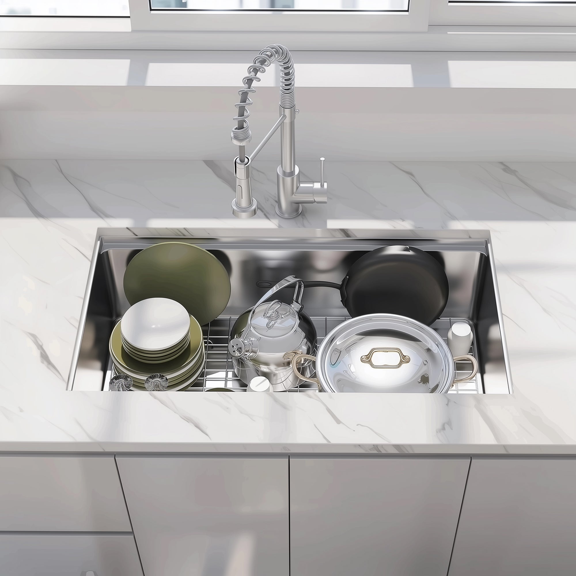 30" Undermount Workstation Stainless Steel Kitchen Sink