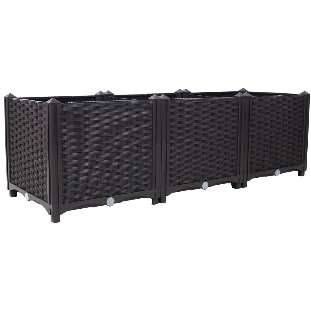 Deep Raised Garden Bed Plastic Planter Boxes