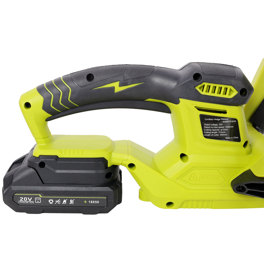 21V DC Hedge Trimmer with Battery and Seat Charger