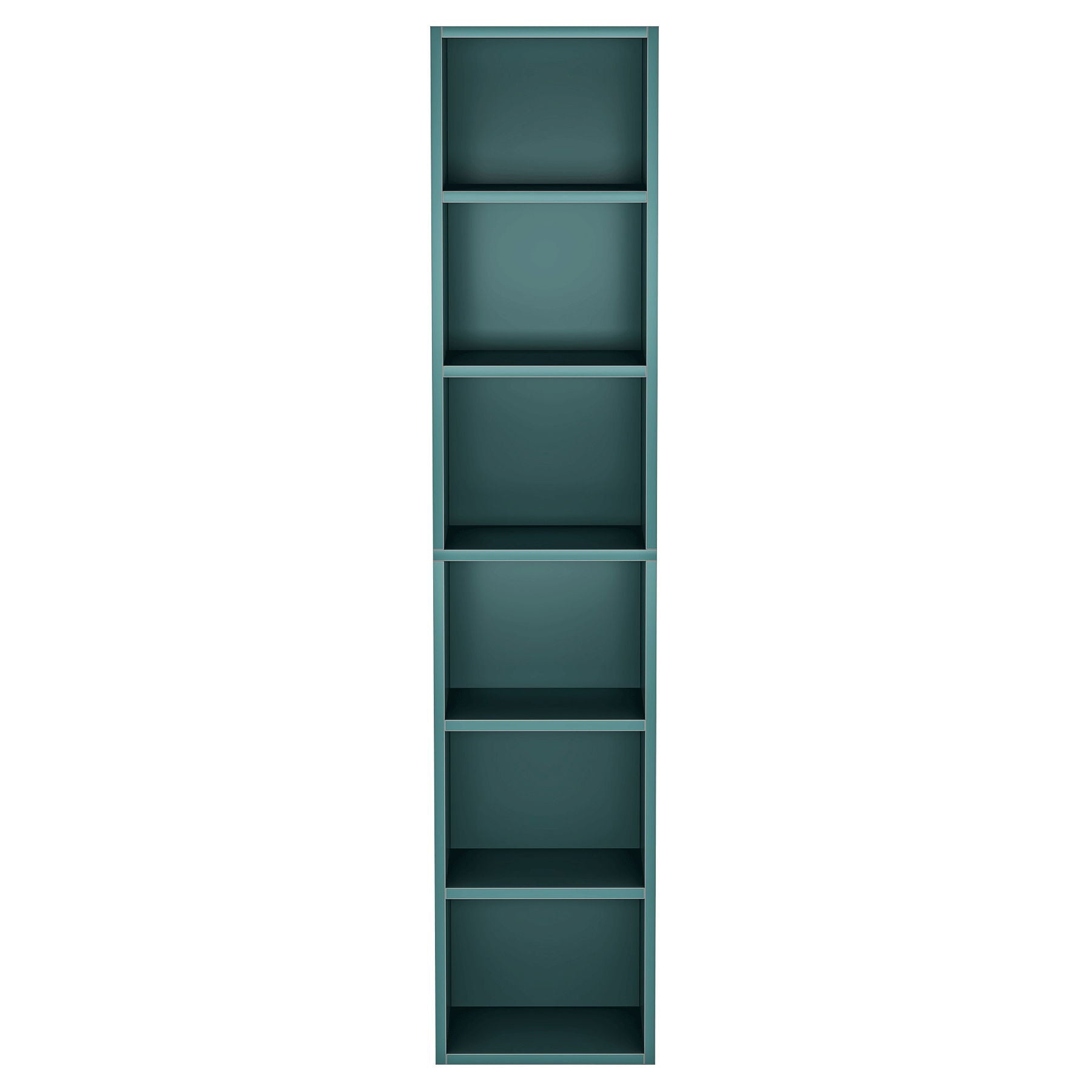 6 Tier Narrow Corner Cube Bookcase Storage, Freestanding Shelf With Open Cubes For Living Room