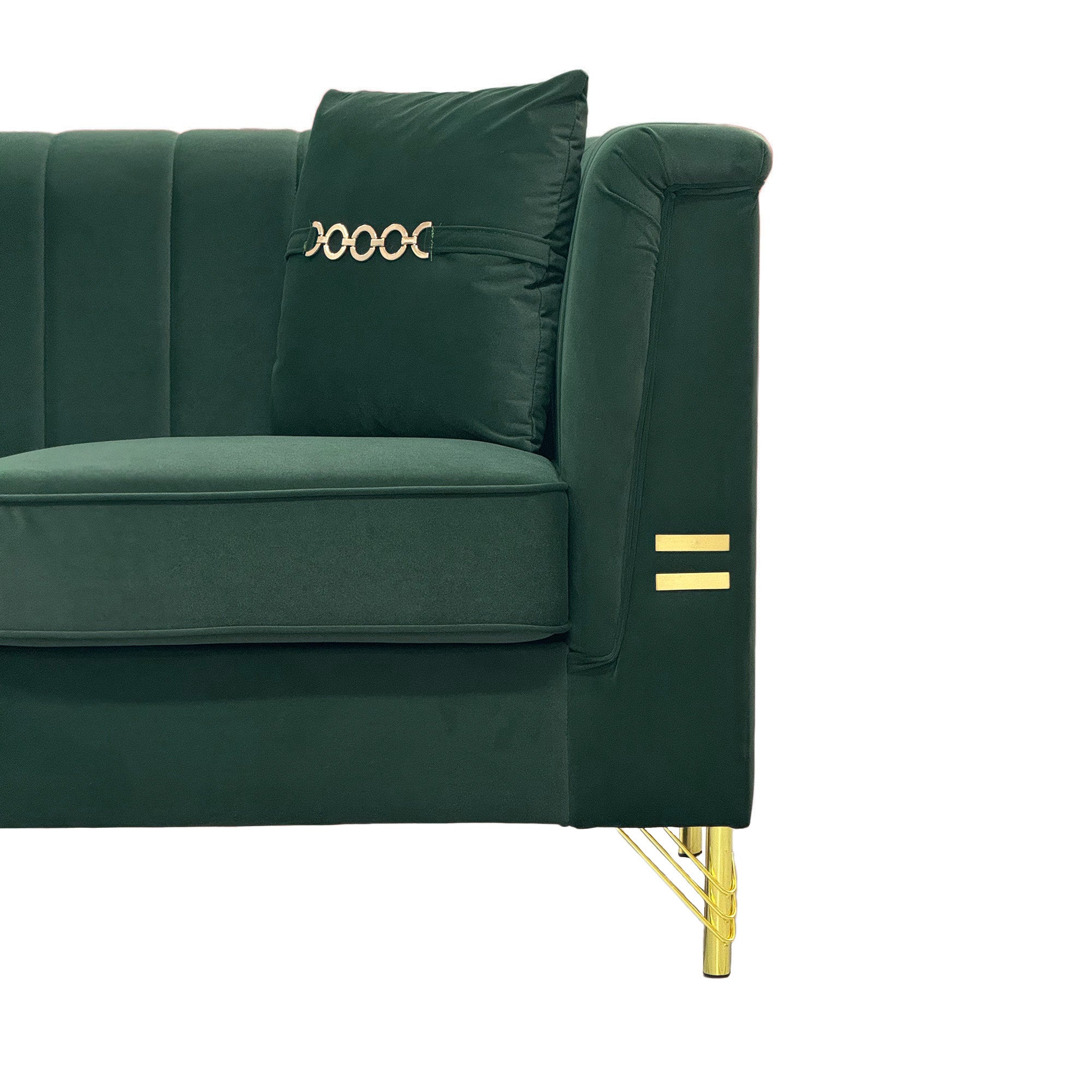 FX-P82B-GR Velvet Sofa