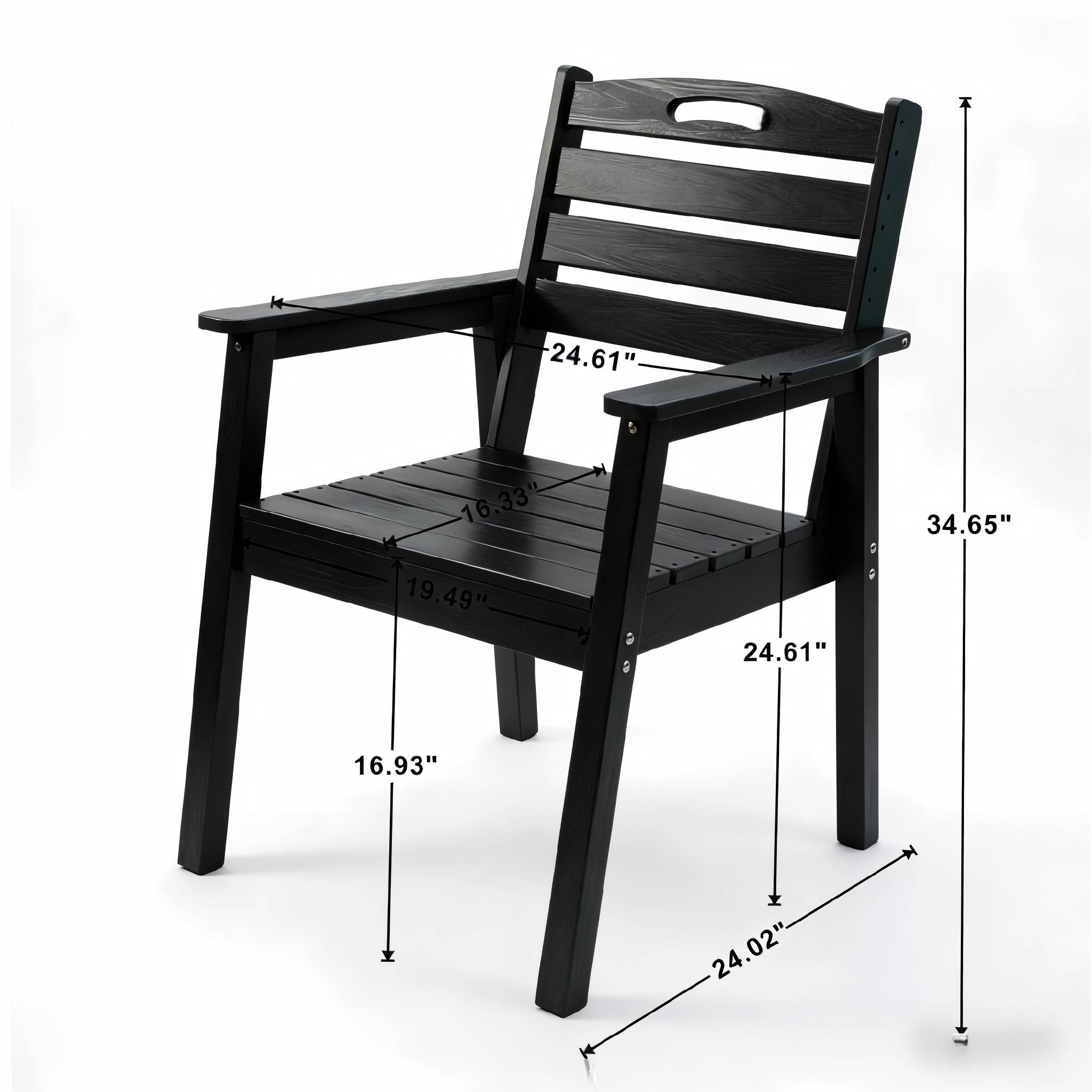 HDPE Outdoor Patio Dining Set - Table and Four Chairs