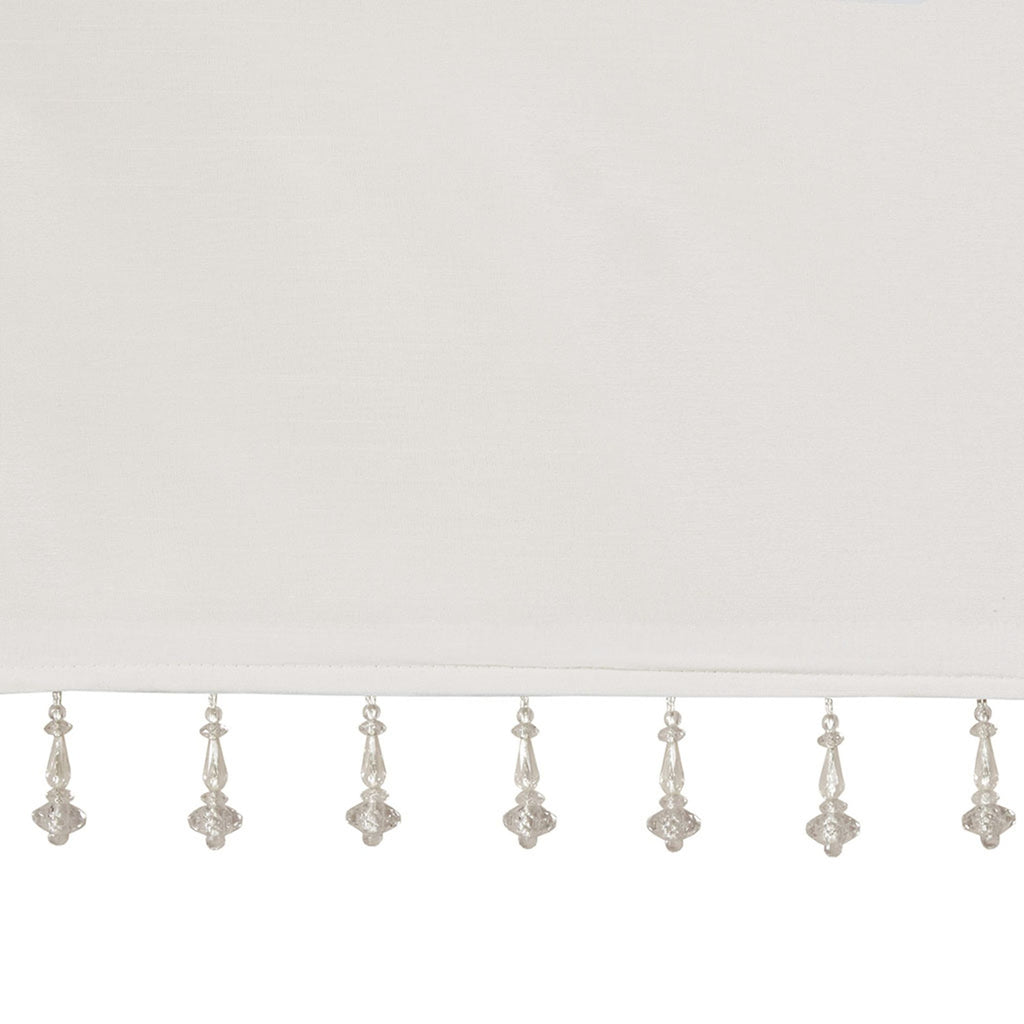 Lightweight Faux Silk Valance With Beads