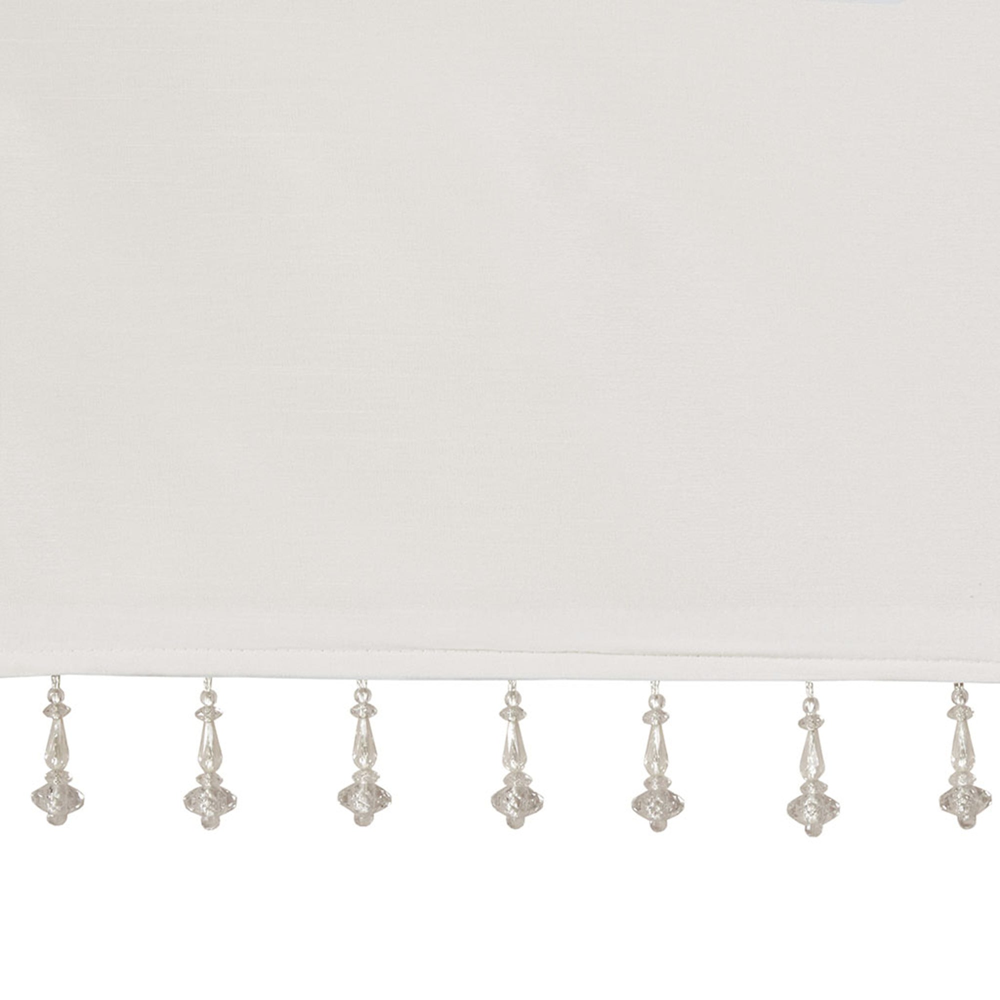 Lightweight Faux Silk Valance With Beads