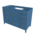 48" Bathroom Vanity Base Cabinet with 2 Soft-Close Double Doors & 9 Drawers