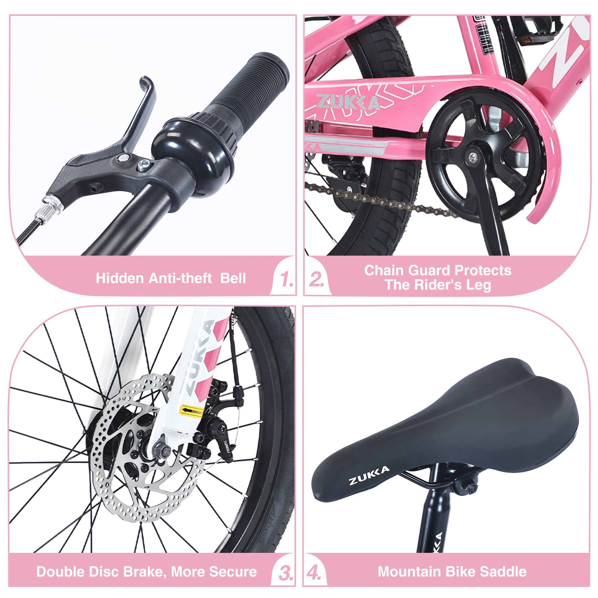ZUKKA 20 Inch Mountain Bike for Boys and Girls (Ages 7-10)