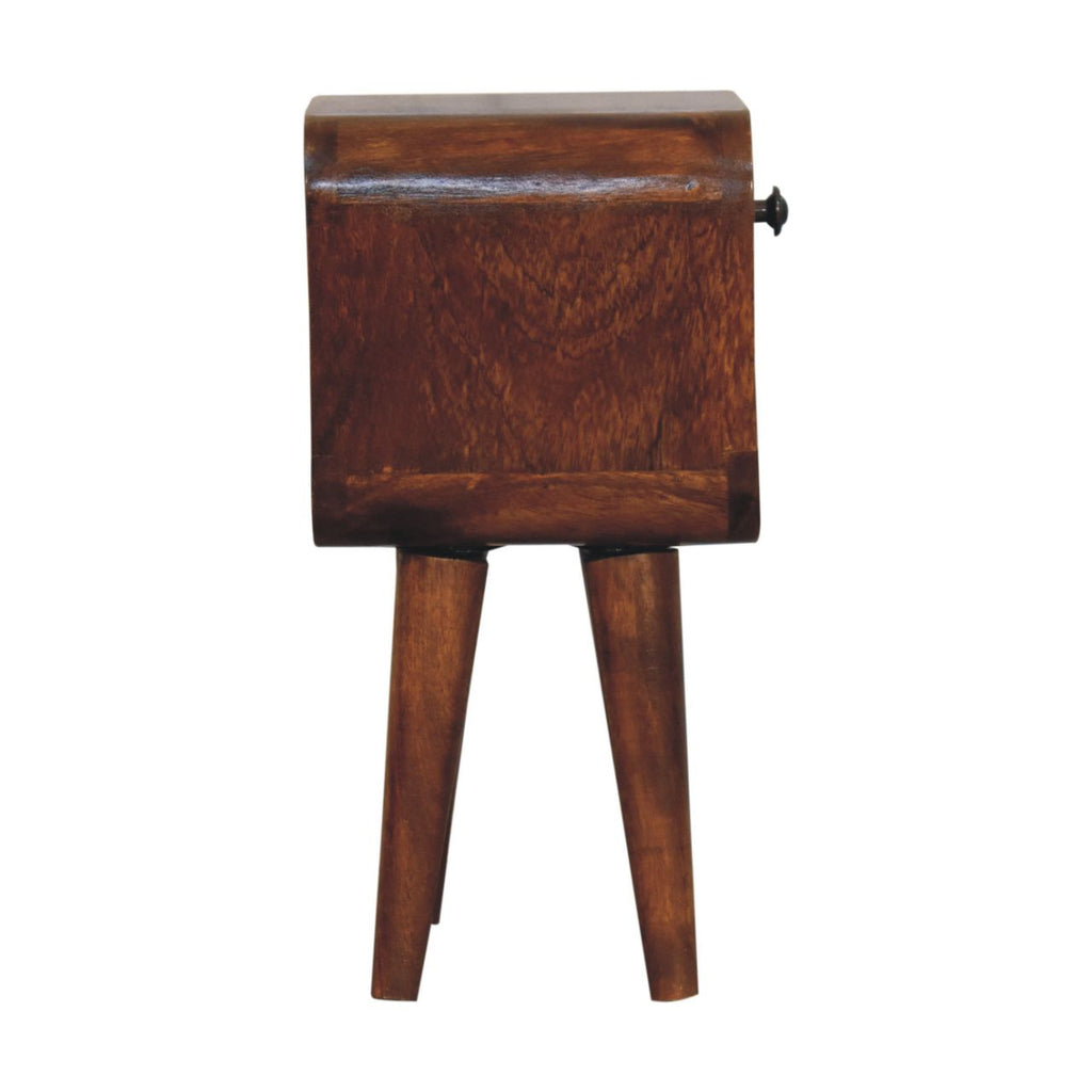 Solid Wood Extra Mini Chestnut Curve Lower Nightstand
