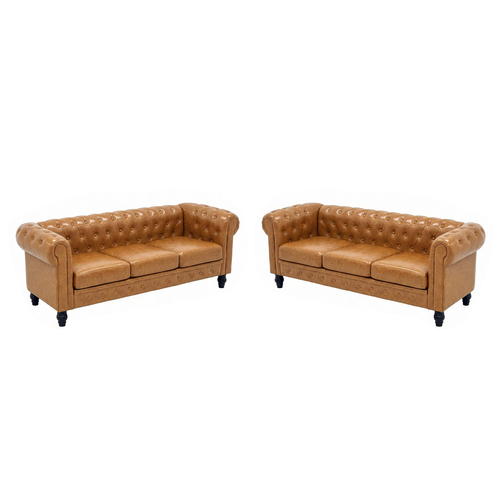 Elegant 2-Piece PU Sofa Set for Living Room