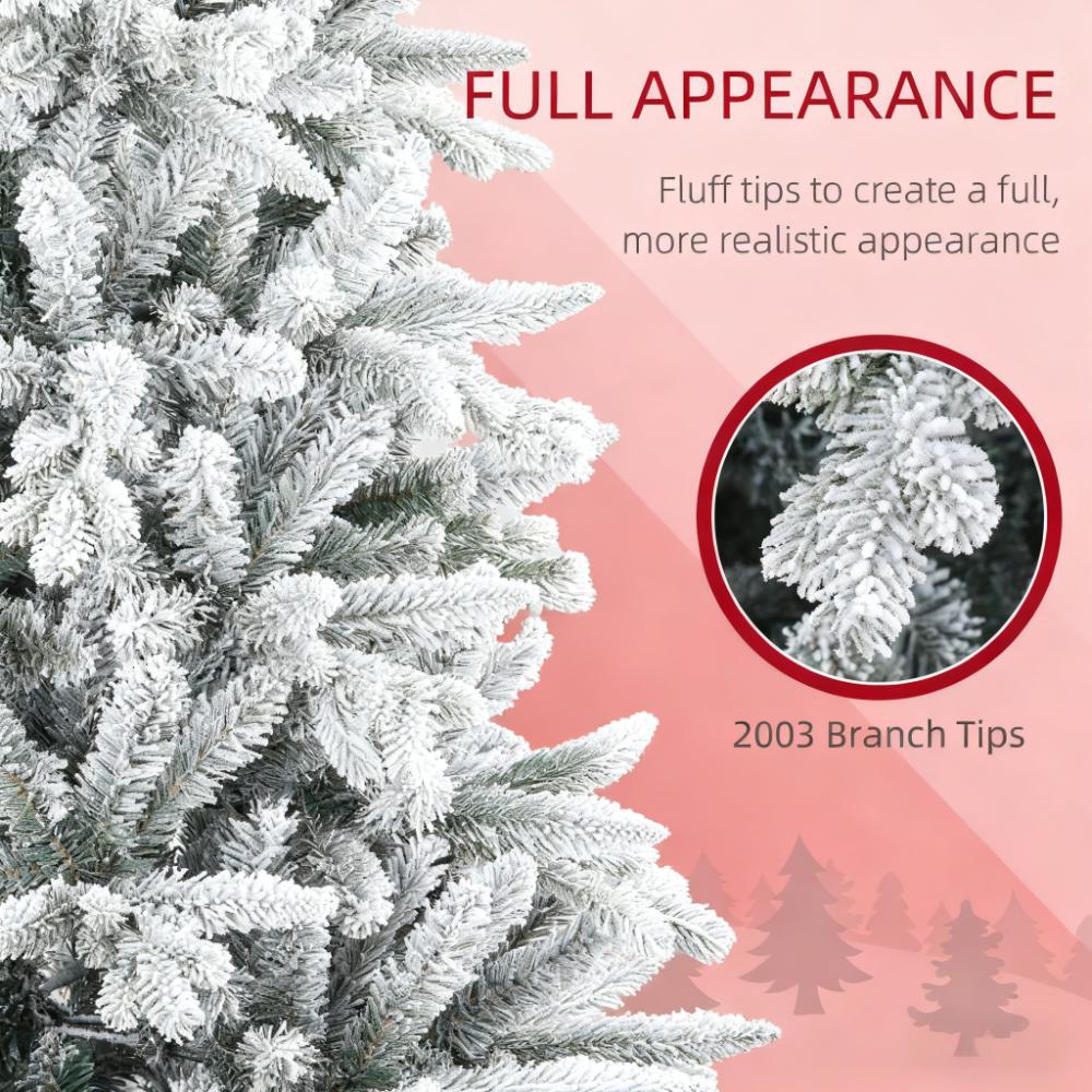 Artificial Flocked Christmas Tree with Snow Tips