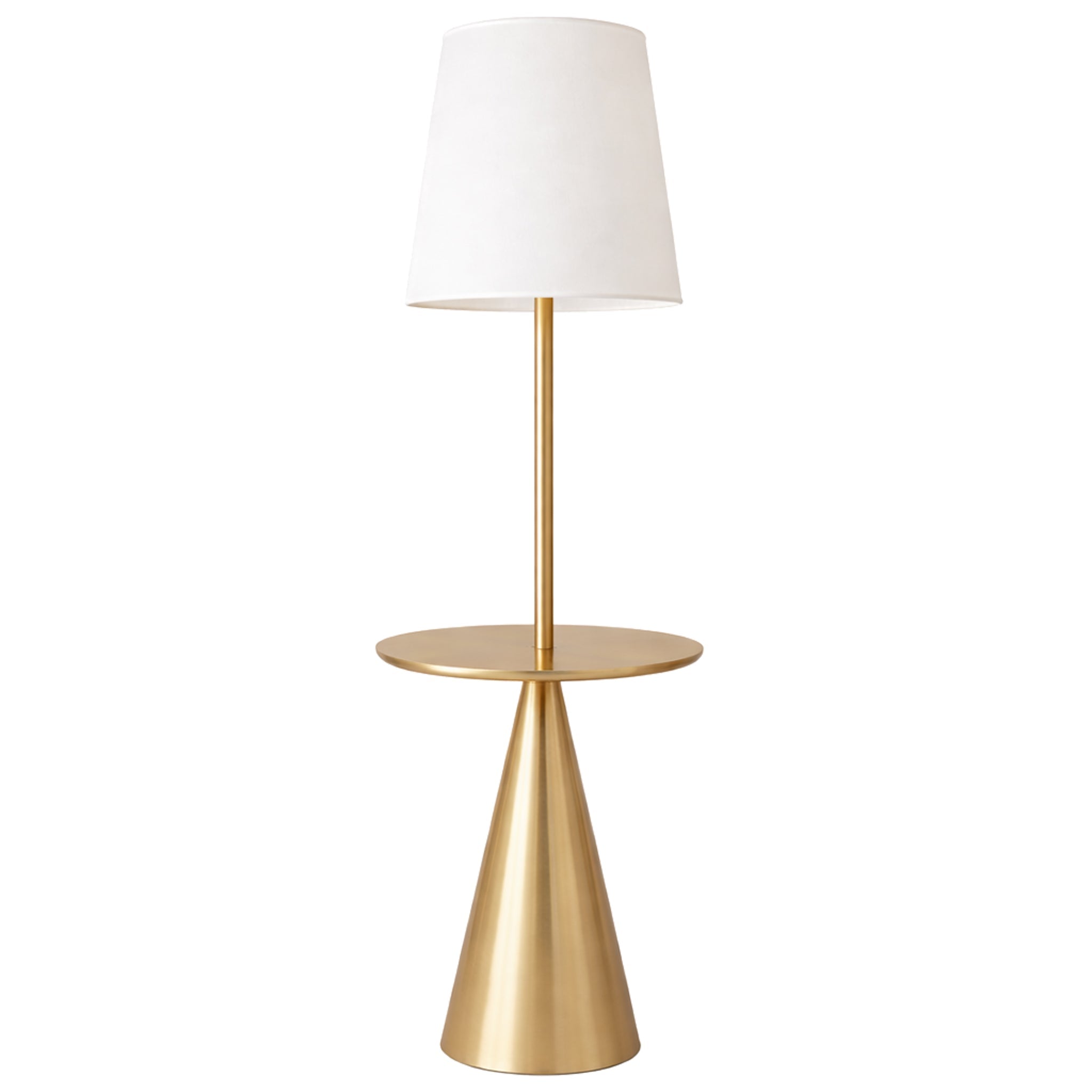 Celestial Modern Floor Lamp with Brass Accent Table