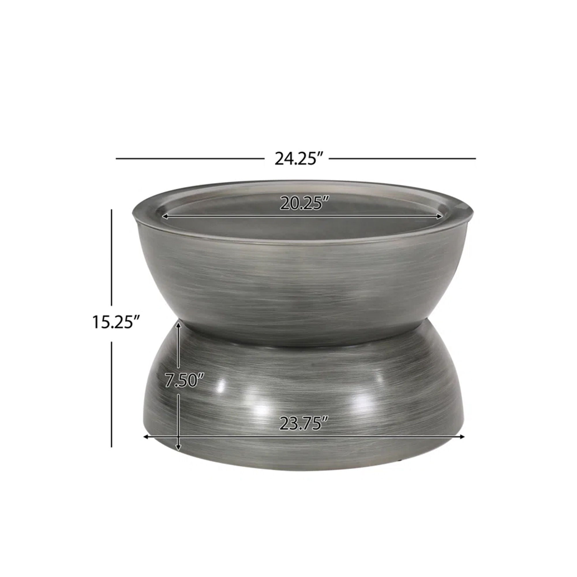 Sparling Modern Iron Hourglass Coffee Table