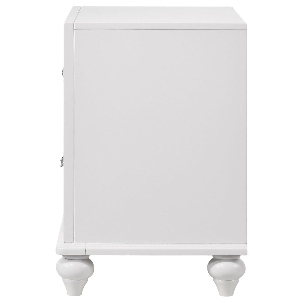 Barzini - 2 Drawer Nightstand Storage - White
