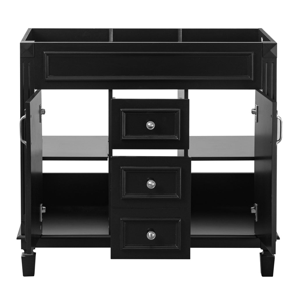 36'' Bathroom Vanity without Top Sink, Cabinet only, Modern Bathroom Storage Cabinet with 2 Soft Closing Doors