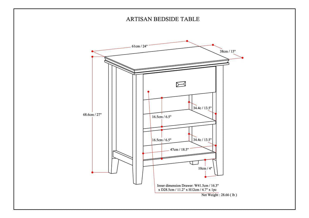 Artisan - Handcrafted Bedside Table