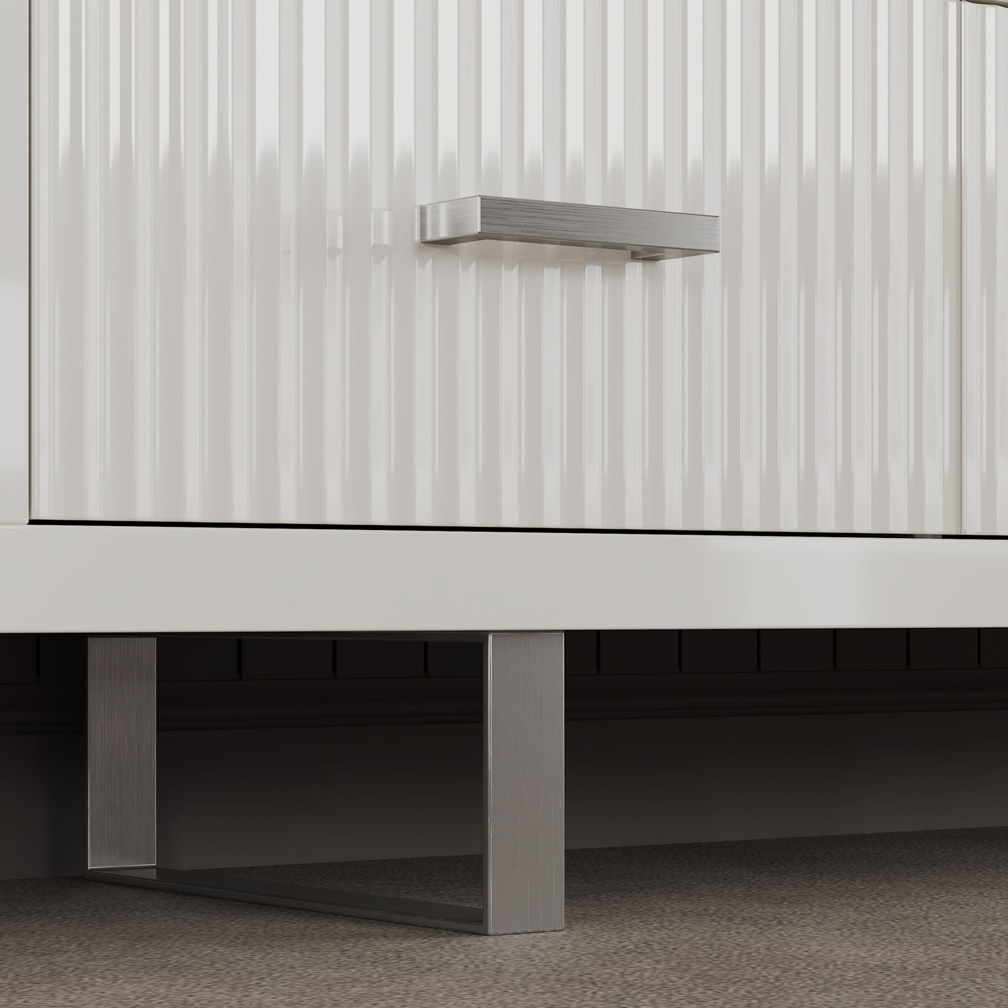 TV Stand With Slatted Drawers