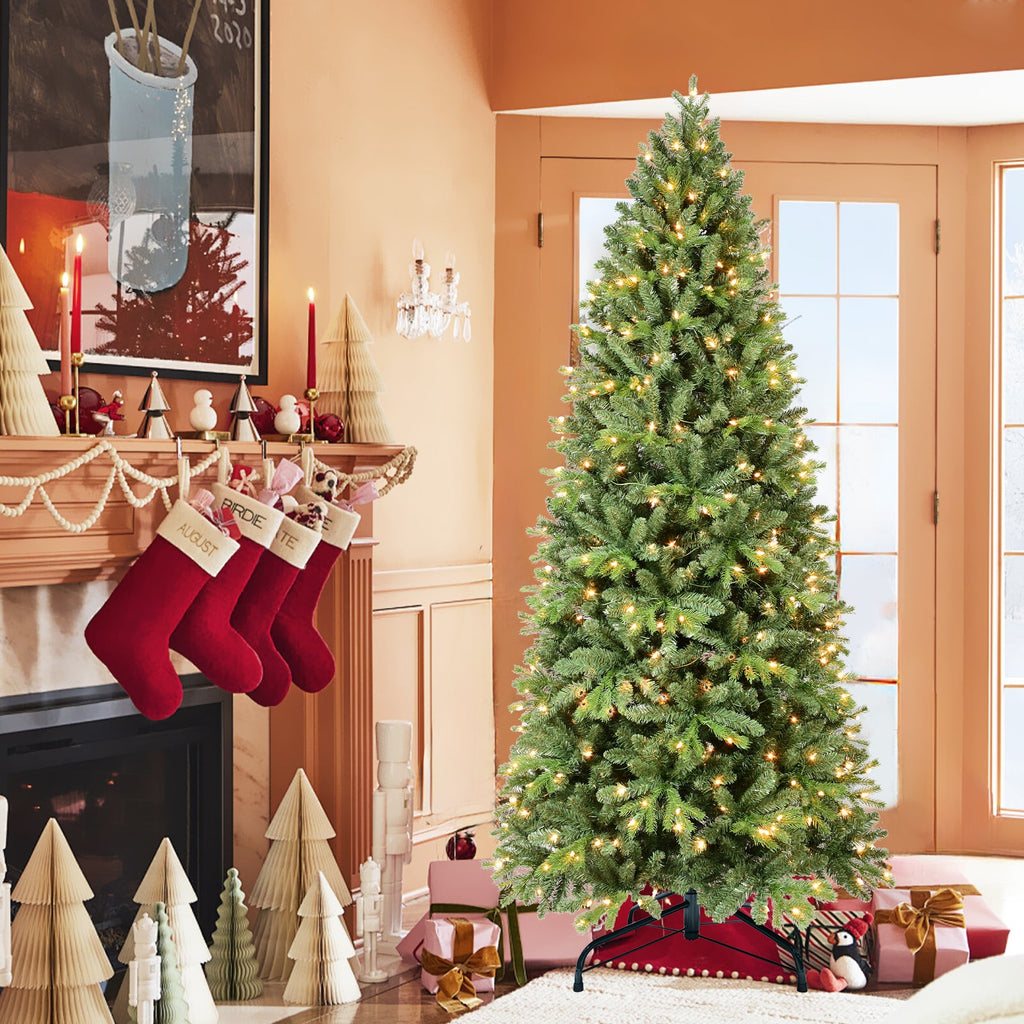 8Ft Christmas Tree with 1847 Tips and 600 Warm Lights