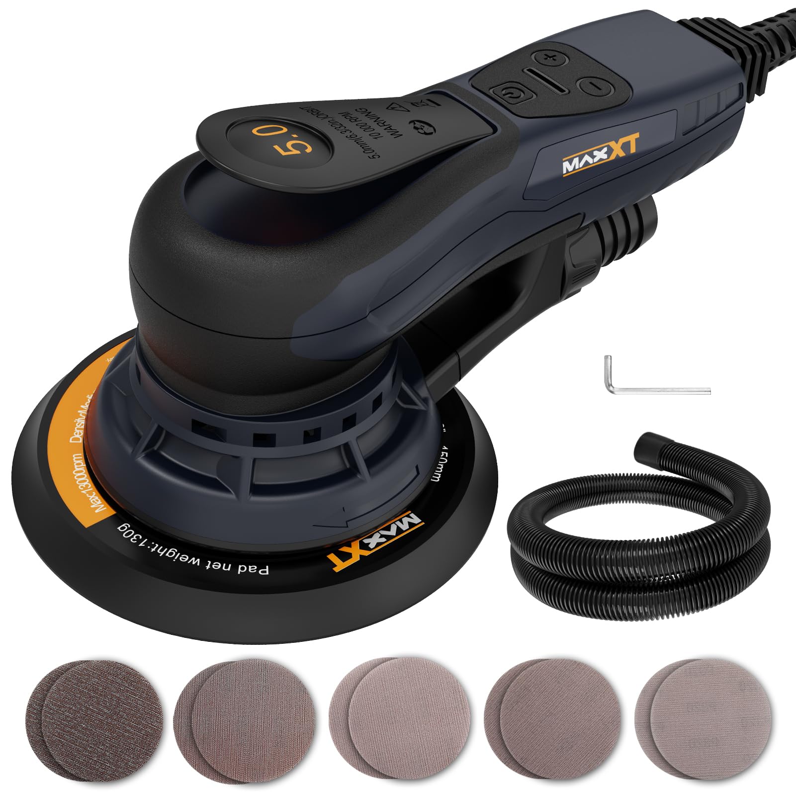 Electric 5mm Random Orbital Sander Brushless 350W 3A