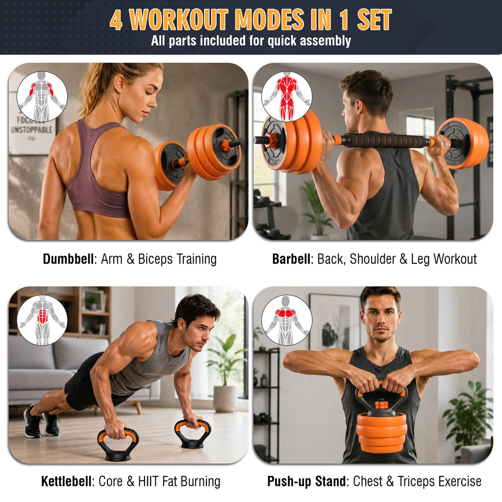 66LB Adjustable Dumbbell Set