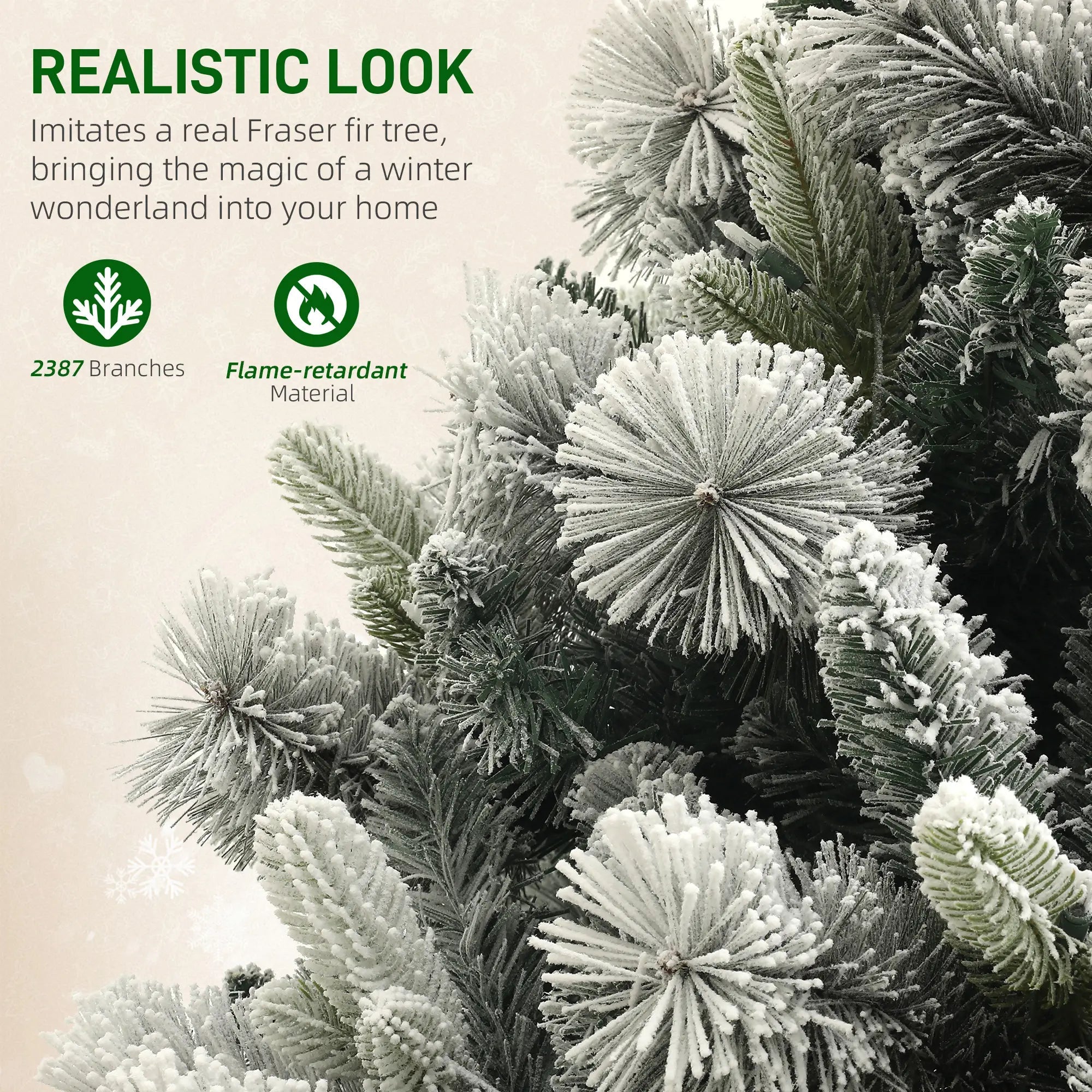 9 Ft Artificial Christmas Tree with 750 Clear Lights