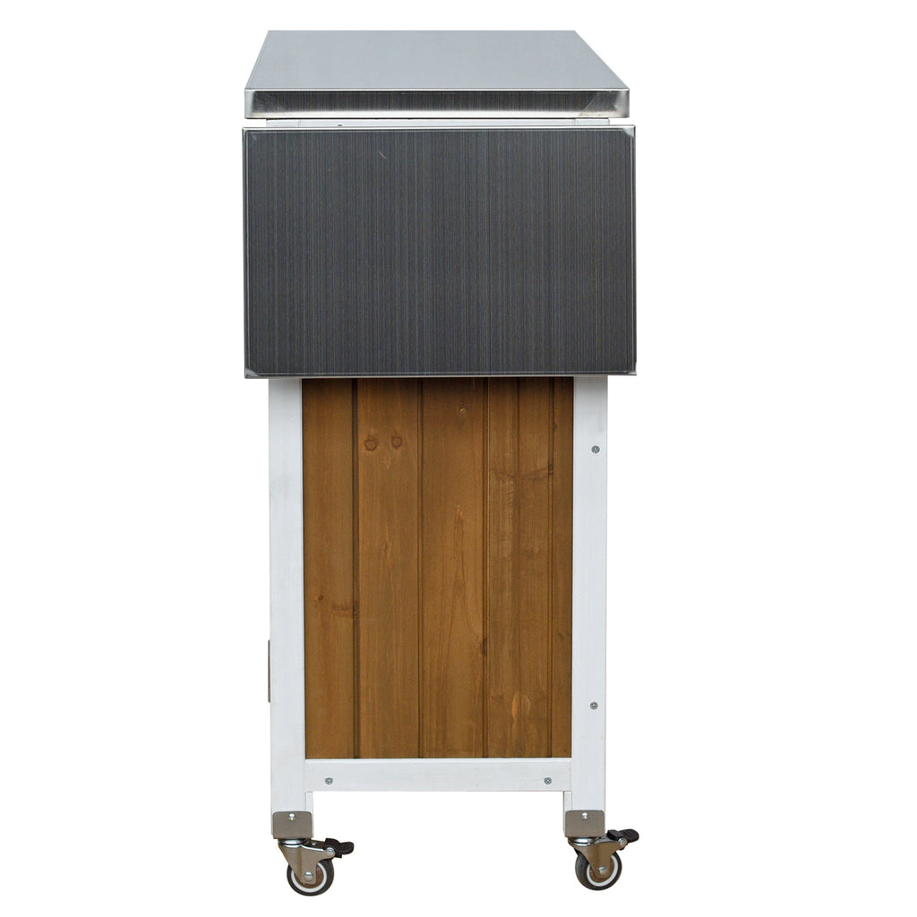 Foldable Outdoor Kitchen Island Patio Prep Station